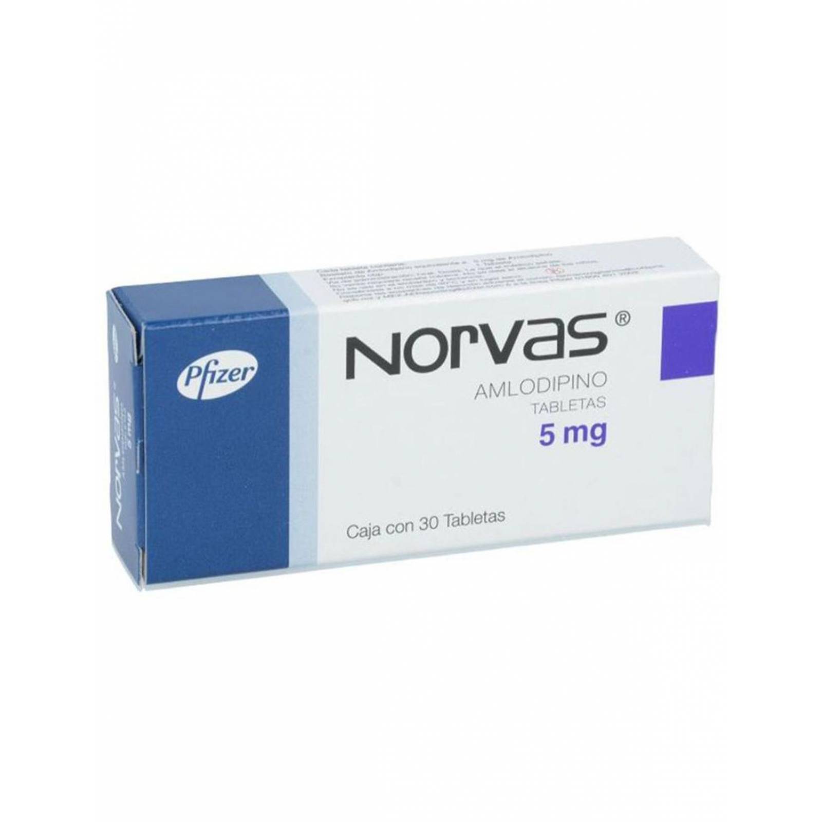 Norvas 5 mg Caja con 30 Tabletas 