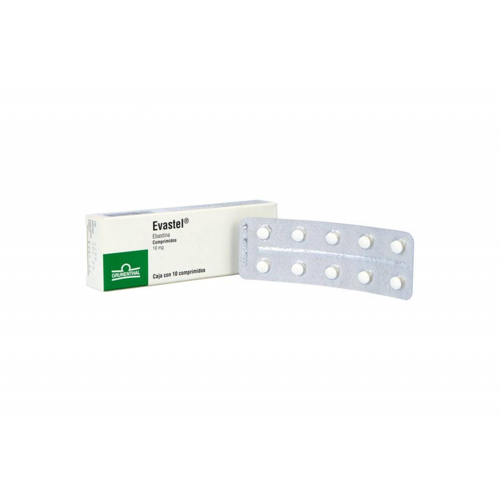 Evastel 10 Mg Caja Con 10 Comprimidos 