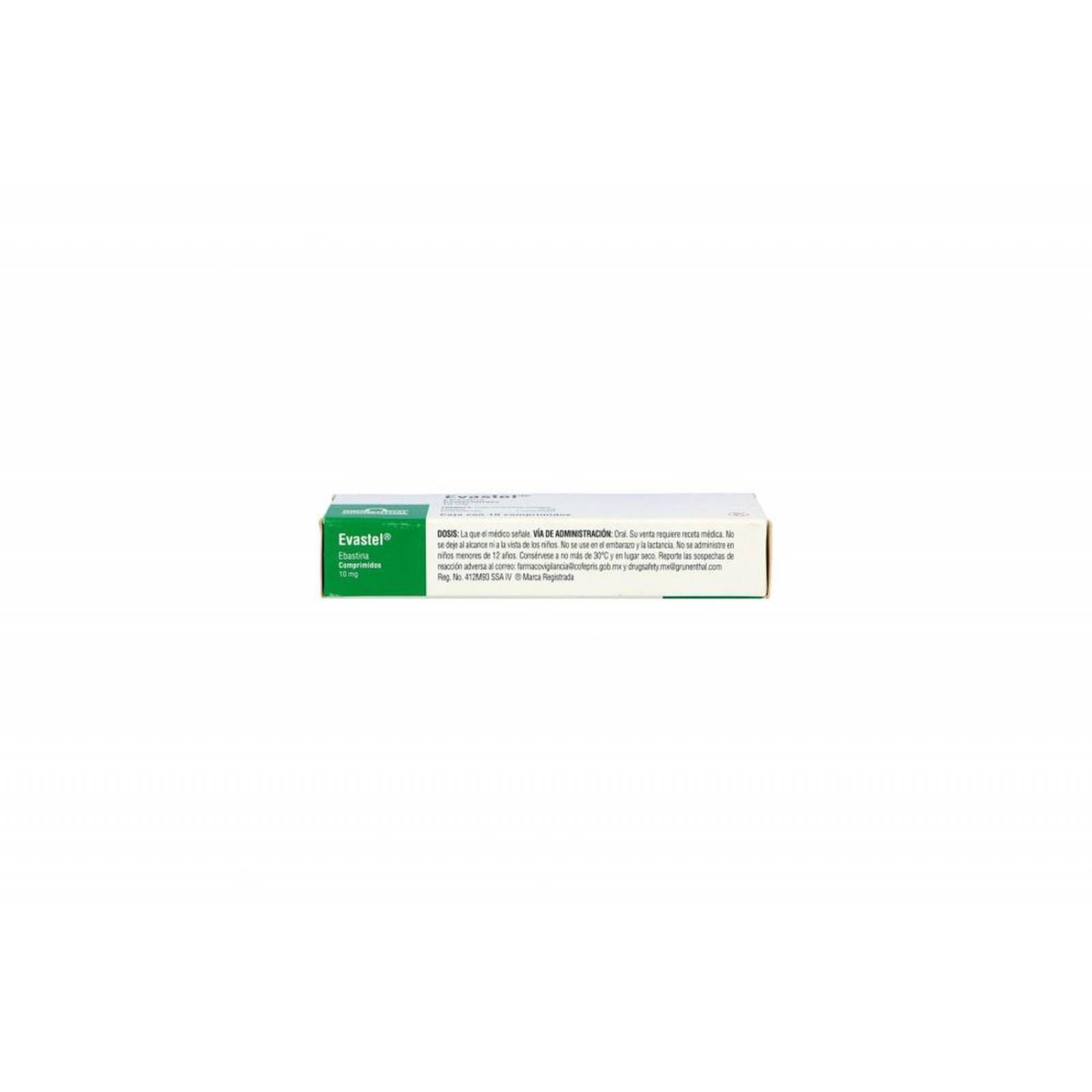 Evastel 10 Mg Caja Con 10 Comprimidos 