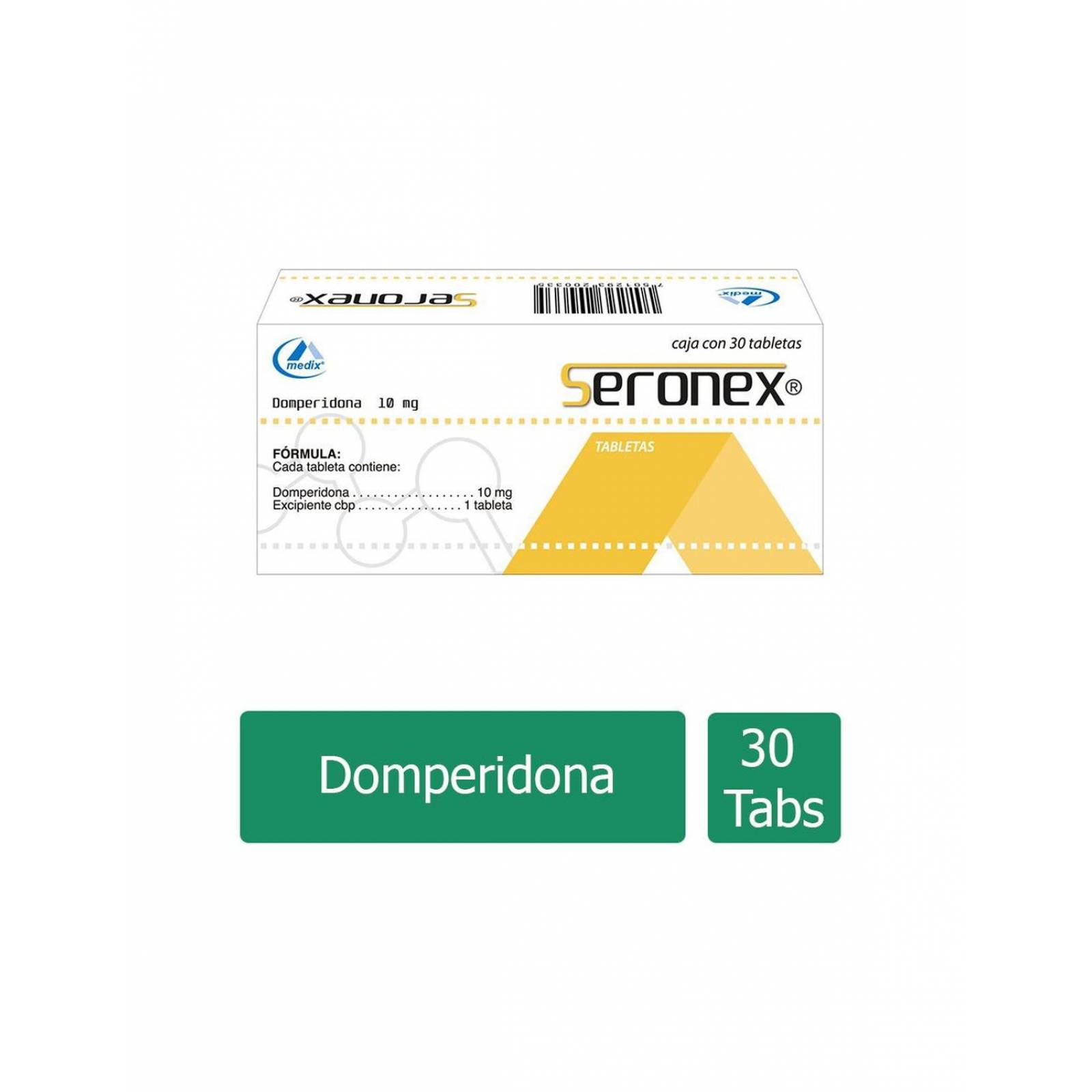 Seronex 10 mg Caja Con 30 Tabletas 