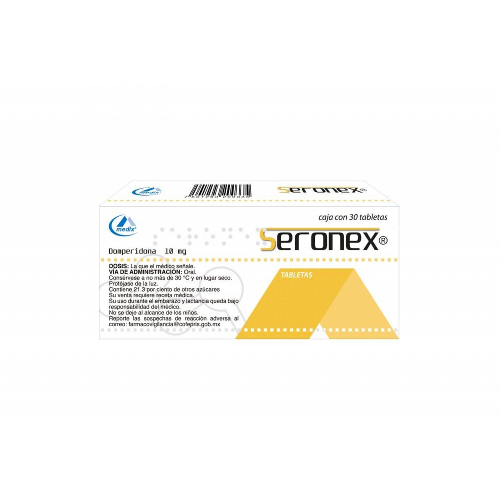 Seronex 10 mg Caja Con 30 Tabletas 