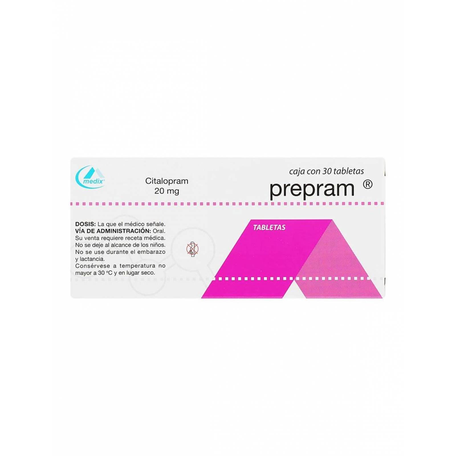 Prepram 20 mg Caja Con 30 Tabletas 