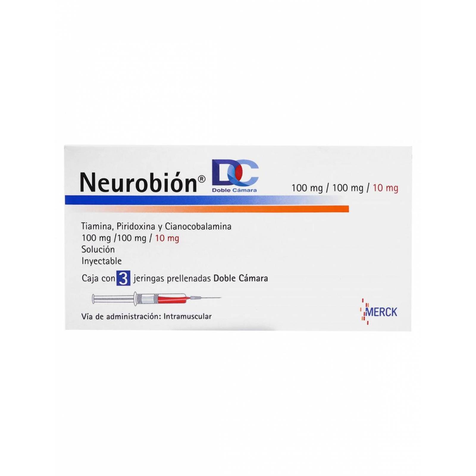Neurobion DC 100 mg / 100 mg / 10 mg Caja Con 3 Jeringas Prellenadas 