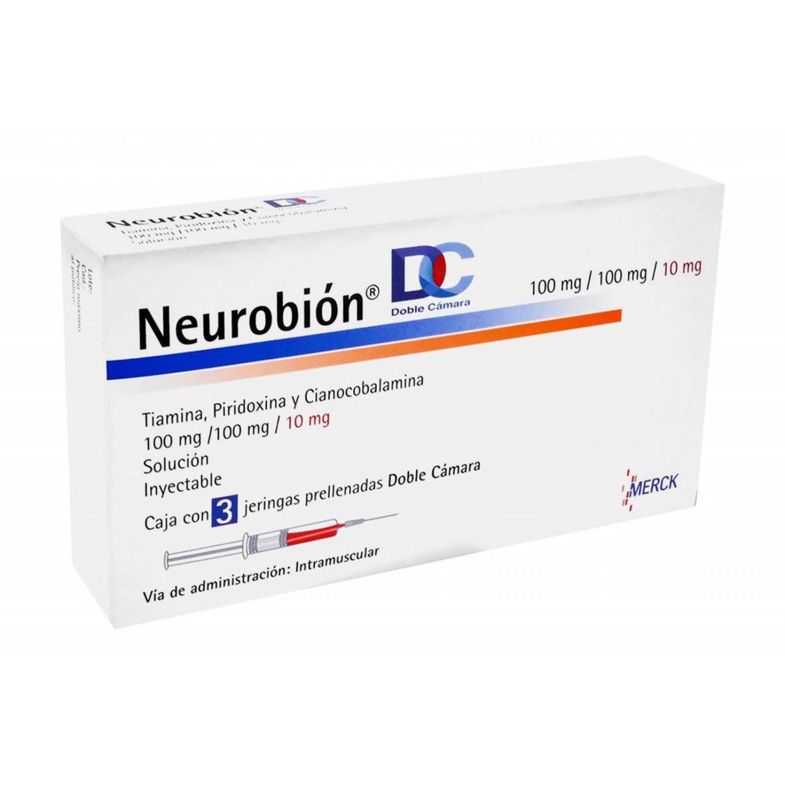 Neurobion DC 100 mg / 100 mg / 10 mg Caja Con 3 Jeringas Prellenadas 