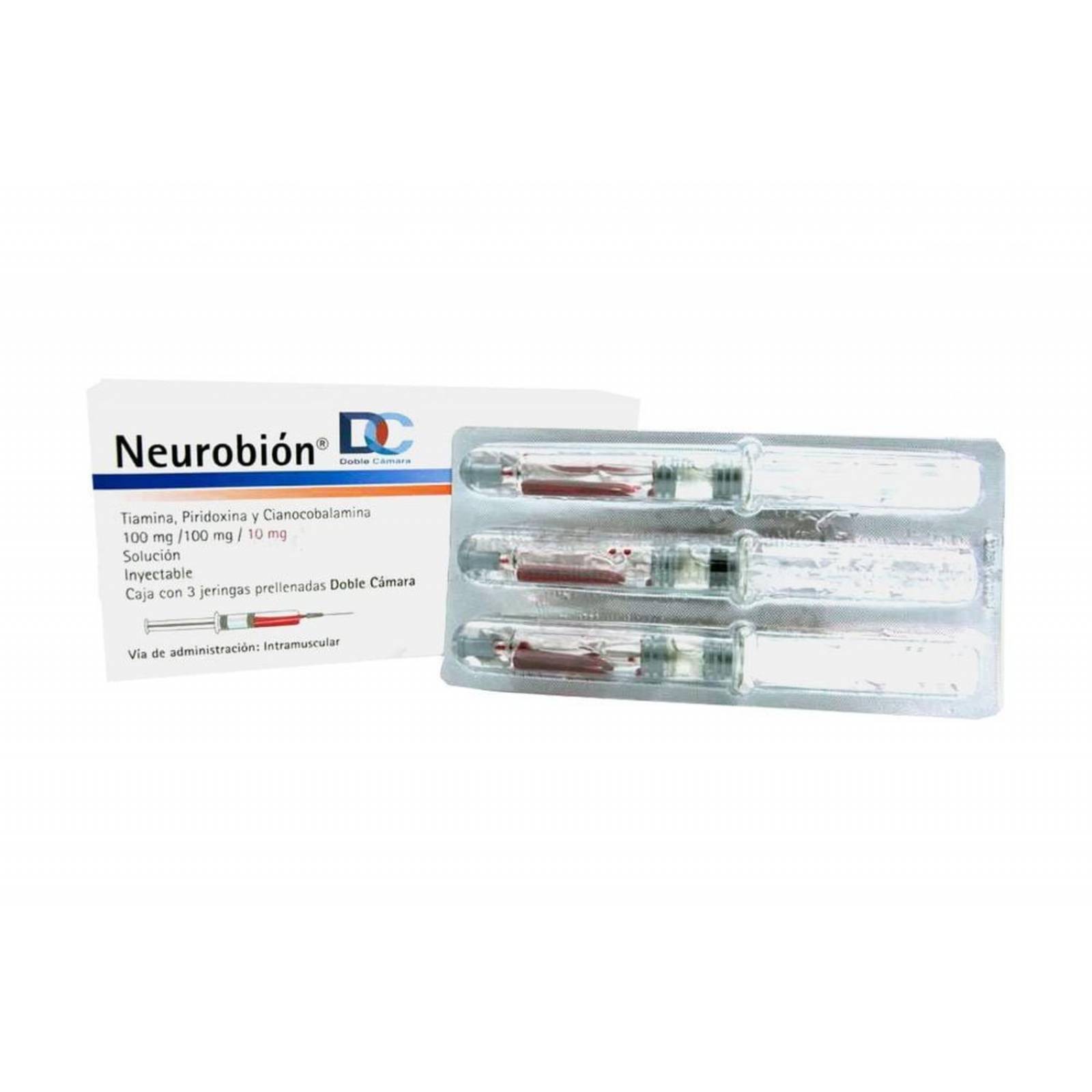 Neurobion DC 100 mg / 100 mg / 10 mg Caja Con 3 Jeringas Prellenadas 