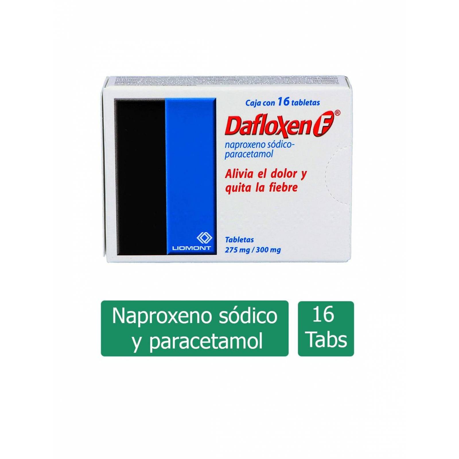 Dafloxen F 275 mg /300 mg Caja Con 16 Tabletas 