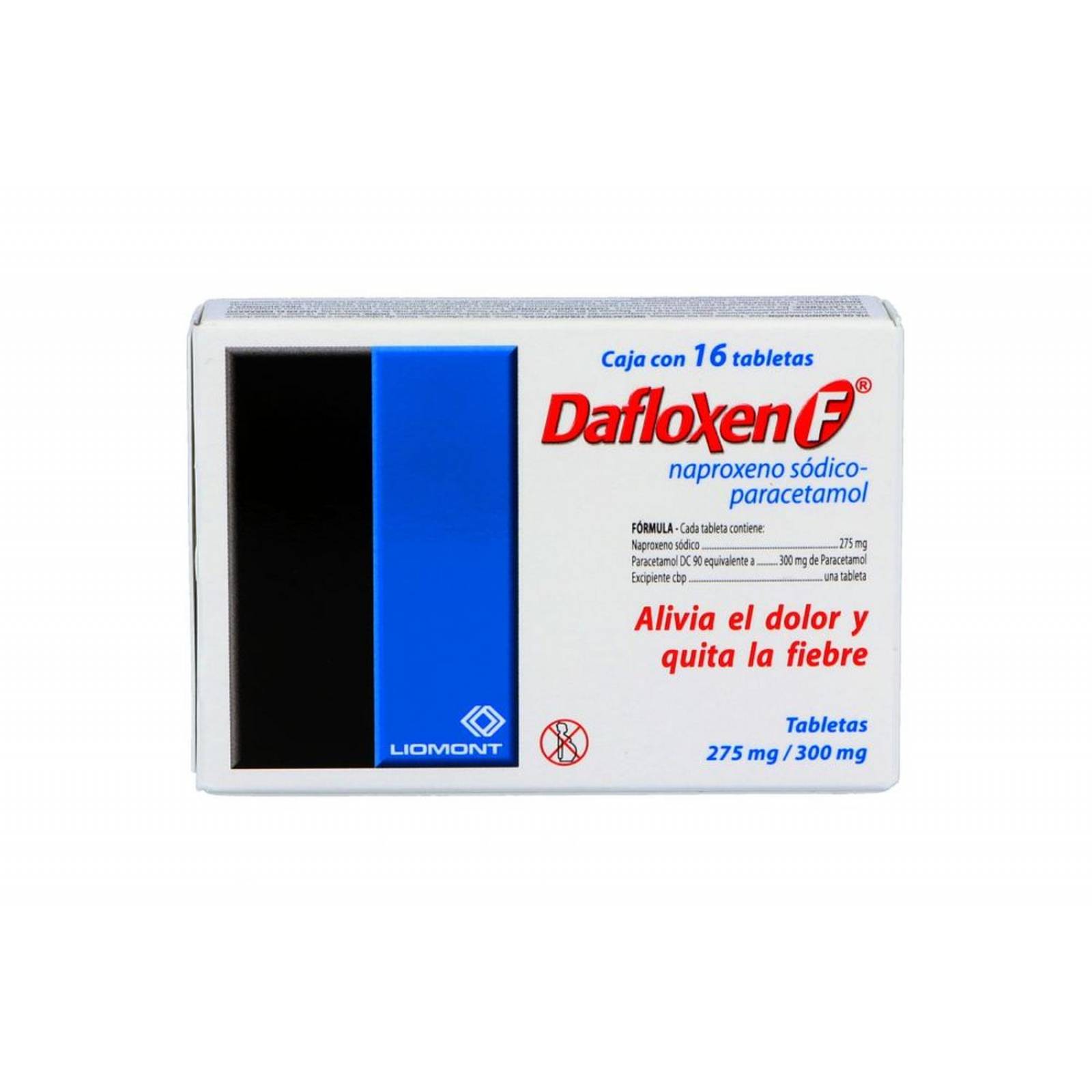 Dafloxen F 275 mg /300 mg Caja Con 16 Tabletas 