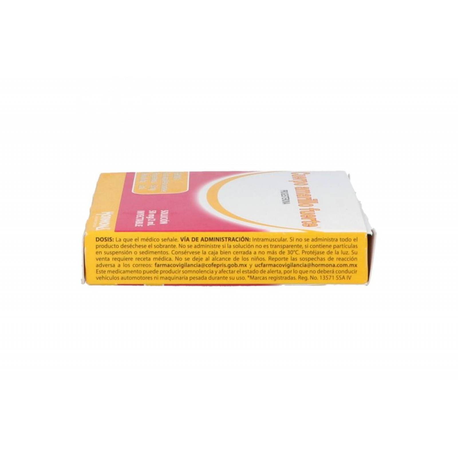 Cuerpo Amarillo Fuerte Solución Inyectable Caja con 6 ampolletas de 2 mL 