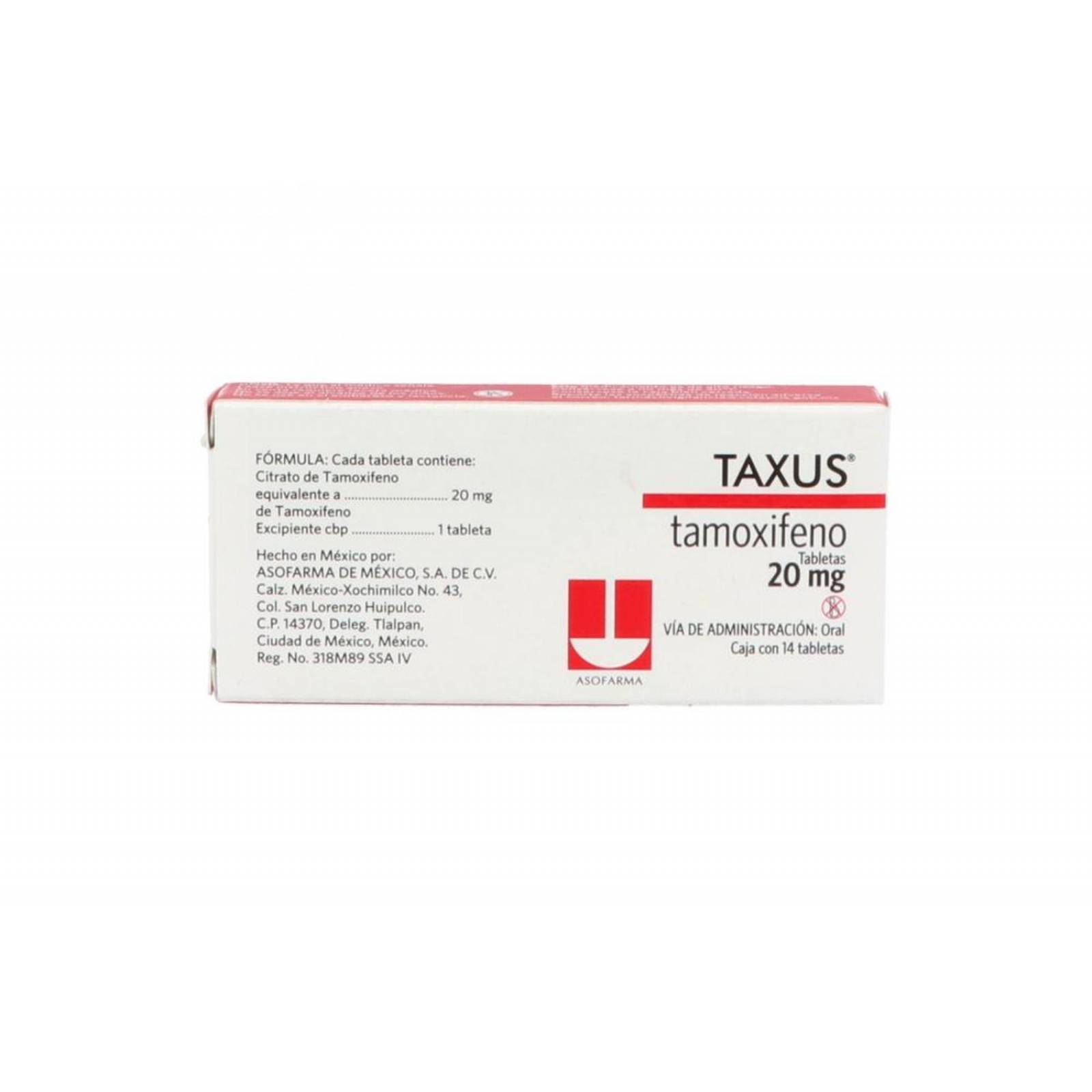 Taxus 20 mg Caja Con 14 Tabletas 