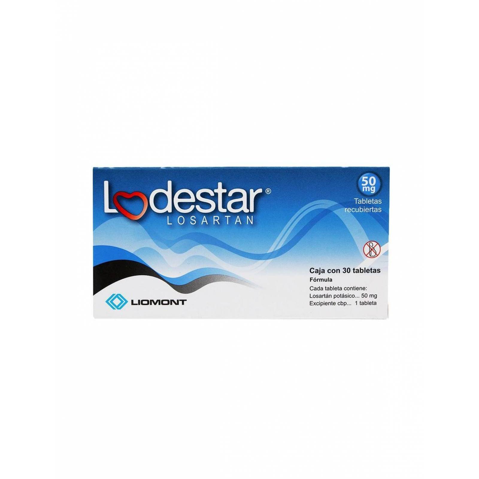 Lodestar 50 mg Caja Con 30 Tabletas Recubiertas 