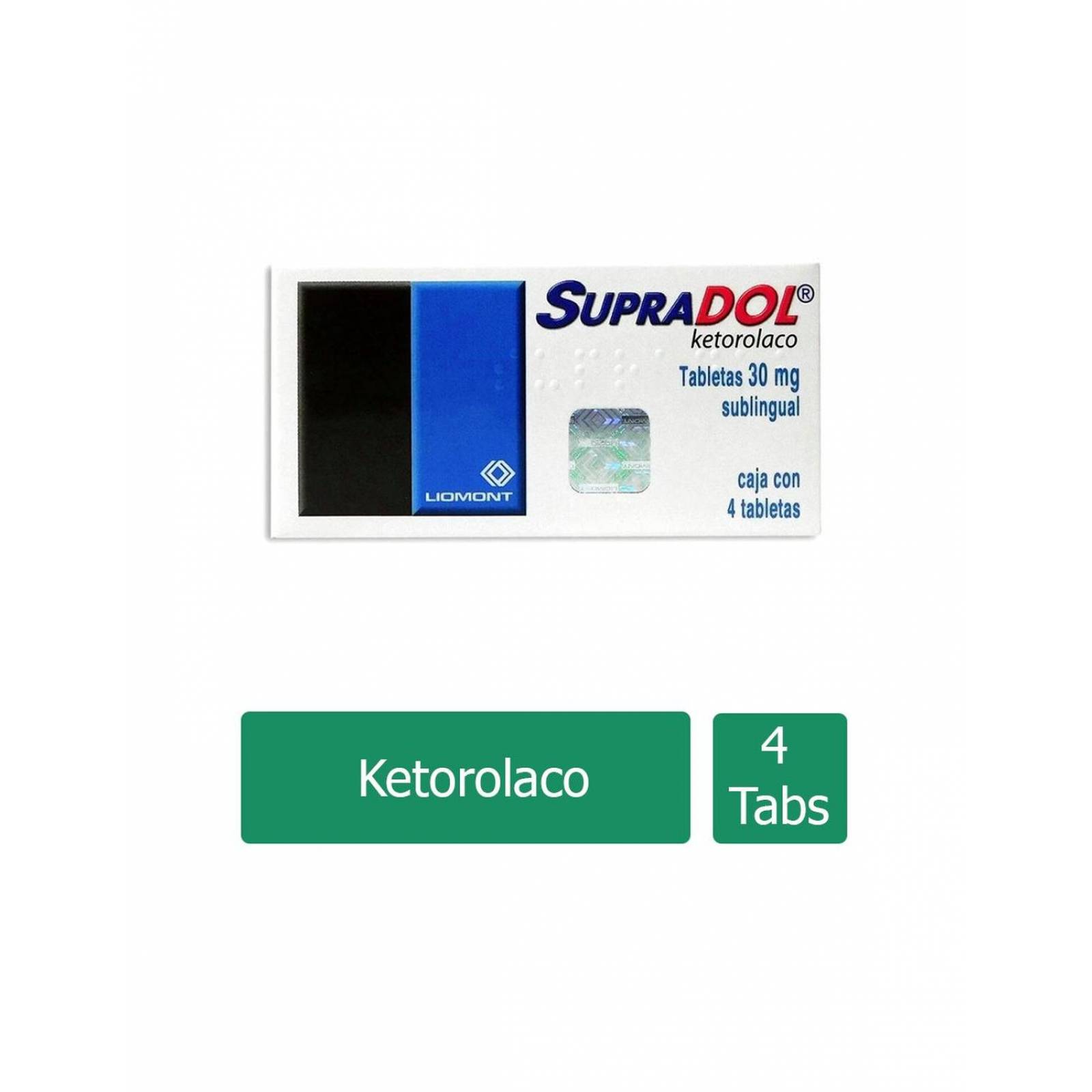 Supradol 30 mg Caja Con 4 Tabletas Sublinguales 