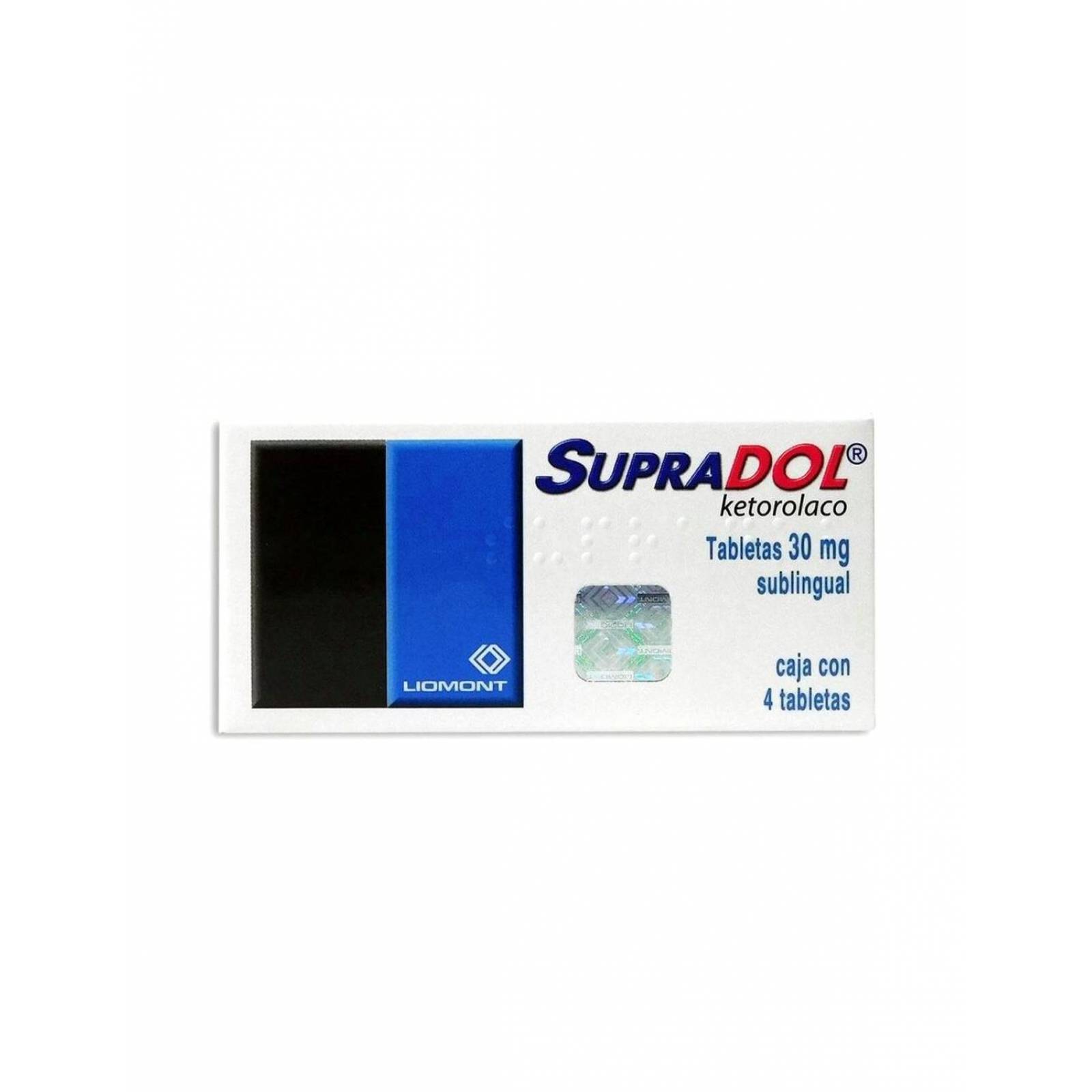 Supradol 30 mg Caja Con 4 Tabletas Sublinguales 