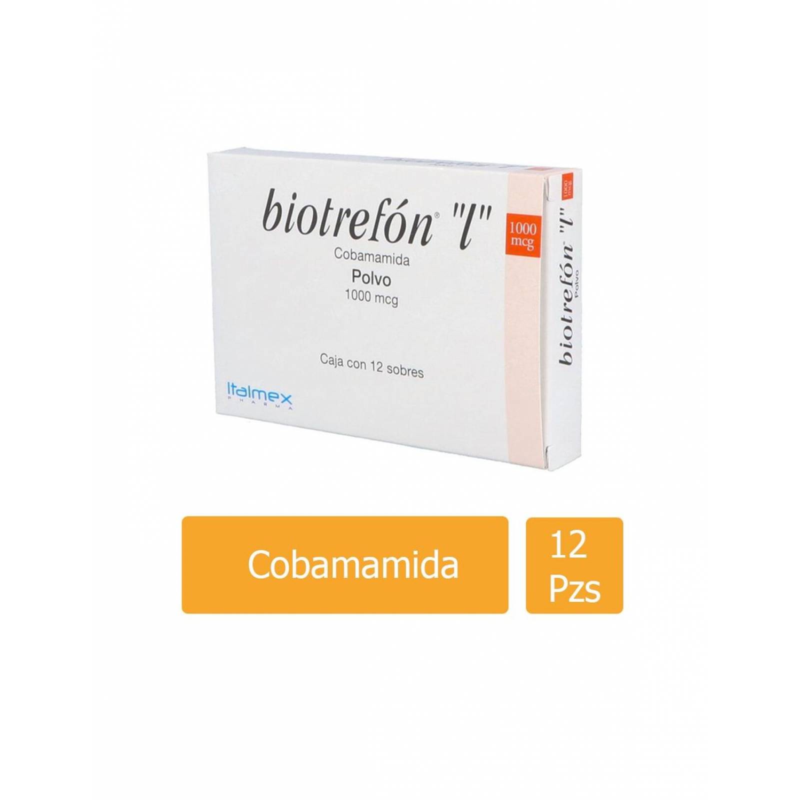 Biotrefon L Polvo 1000 mcg Caja Con 12 Sobres 