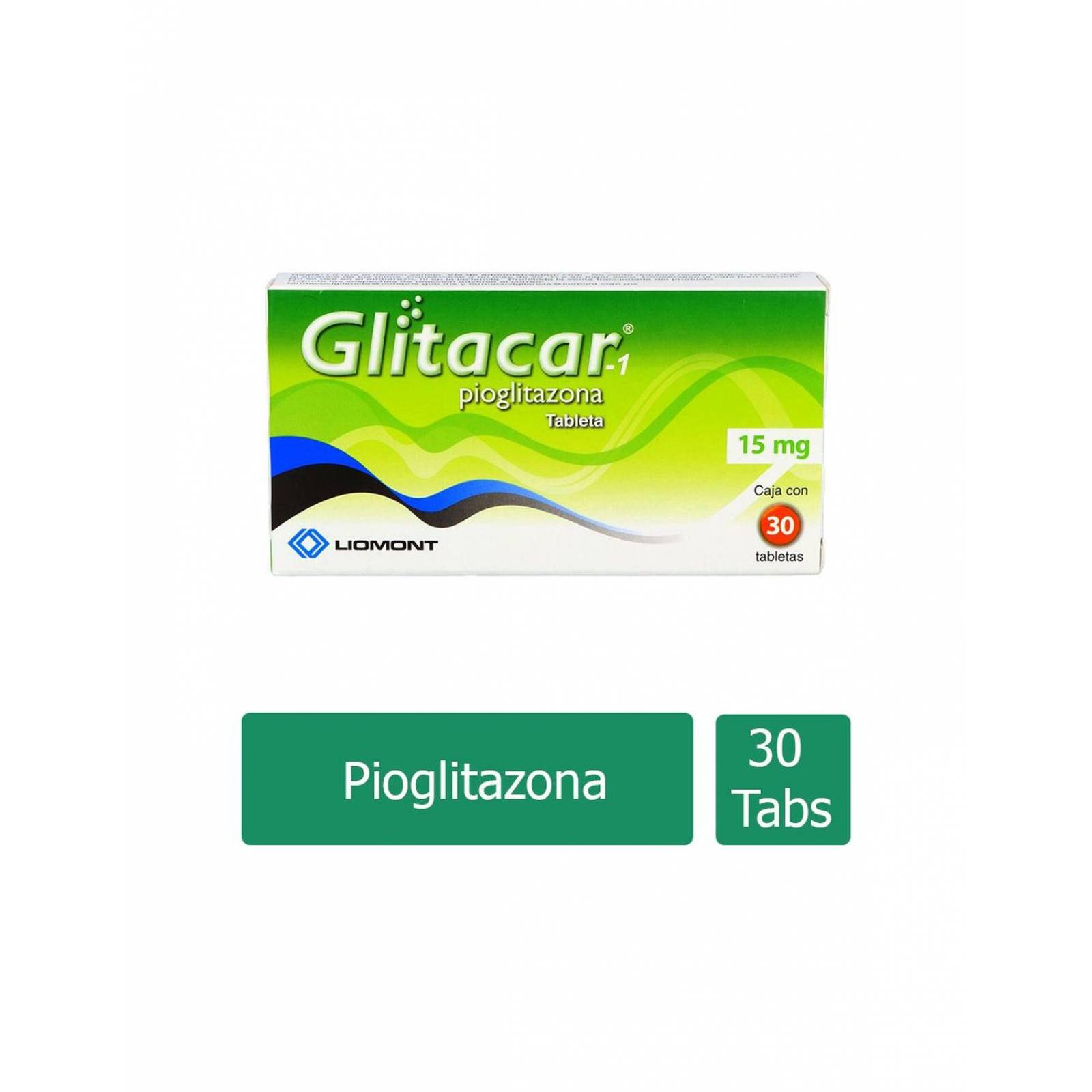 Glitacar 15 mg Caja Con 30 Tabletas 