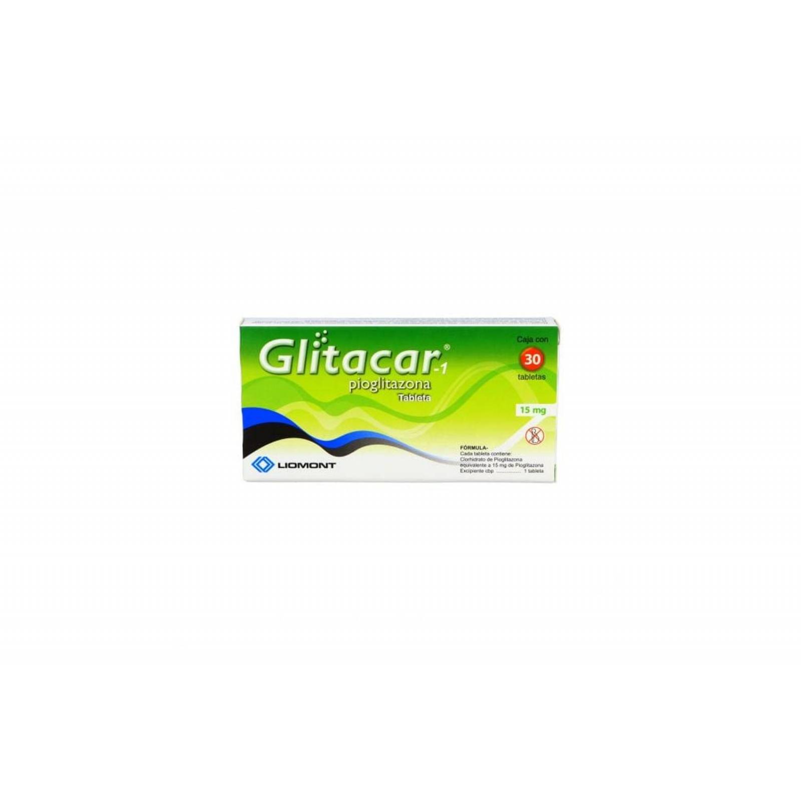 Glitacar 15 mg Caja Con 30 Tabletas 