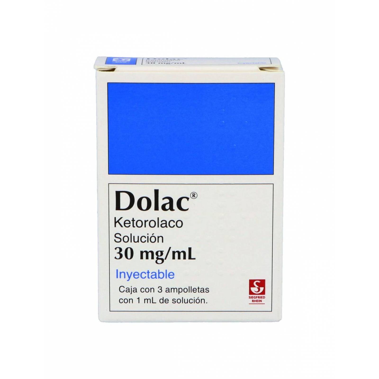 Dolac 30 mg /mL Caja Con 3 Ampolletas Con 1 mL 