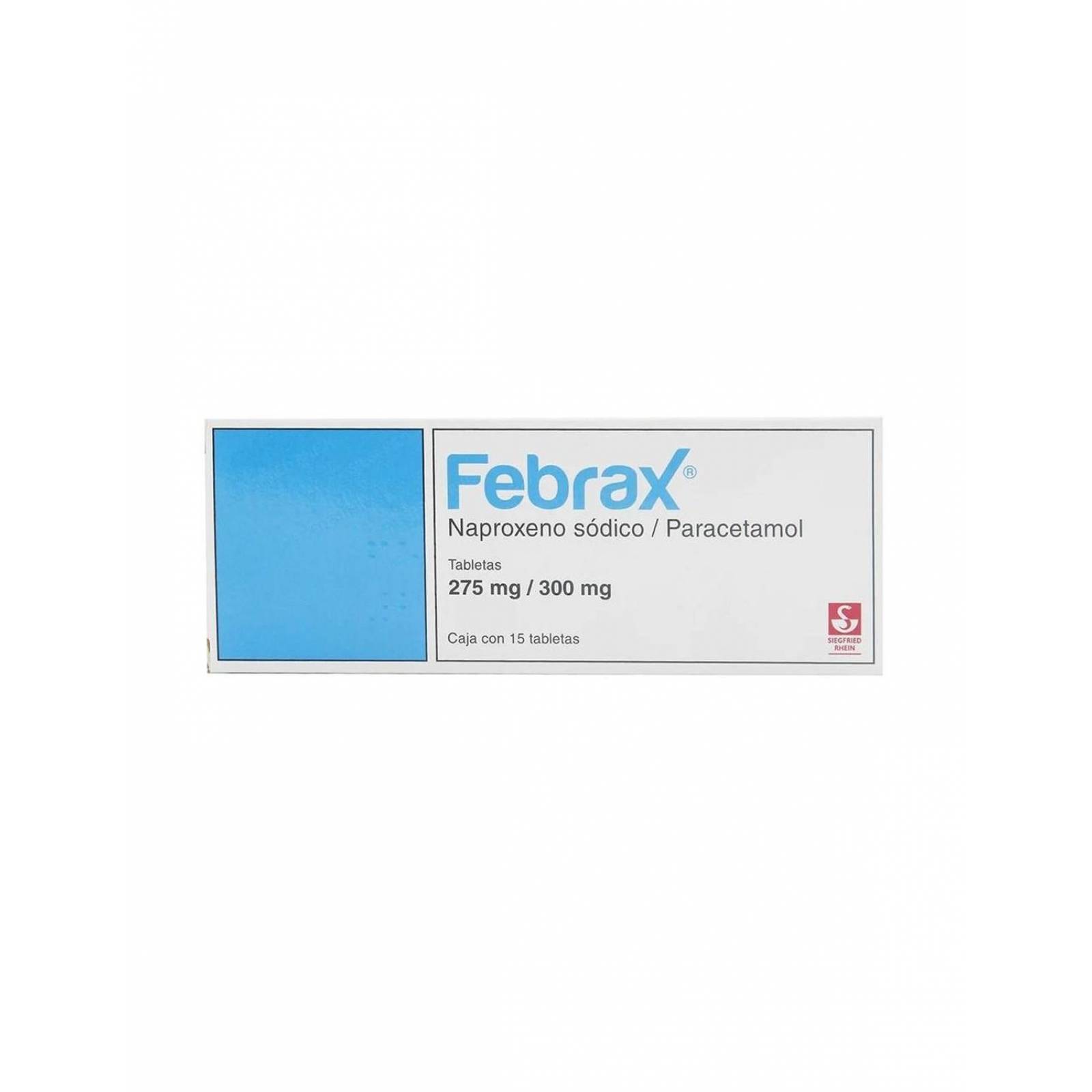 Febrax 275 mg / 300 mg Caja Con 15 Tabletas 