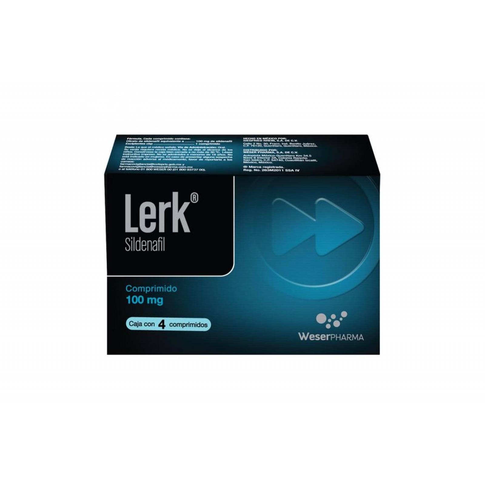 Lerk 100 mg Caja Con 4 Comprimidos 