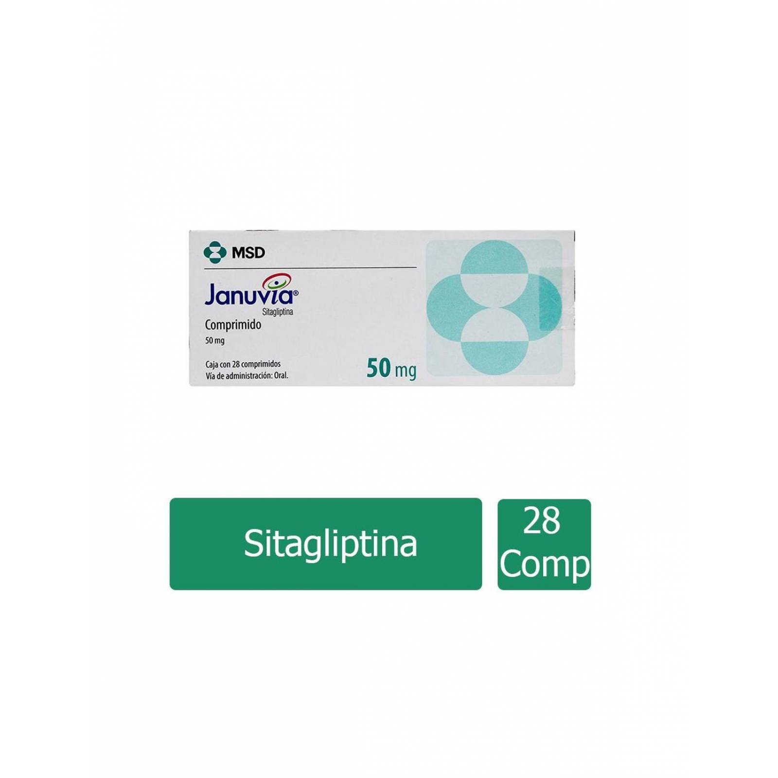 Januvia 50 mg Caja Con 28 Comprimidos 