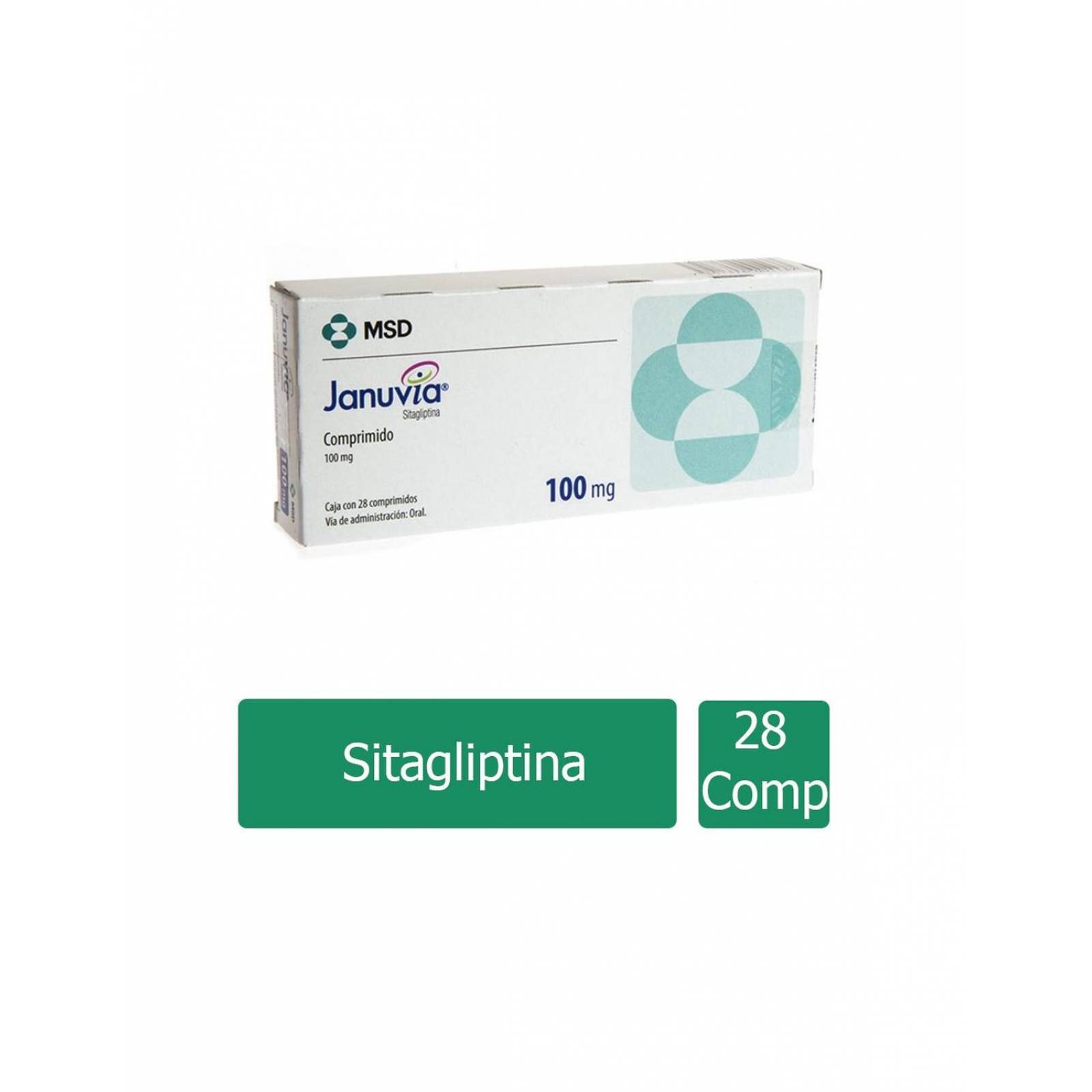 Januvia 100 mg Caja Con 28 Comprimidos 