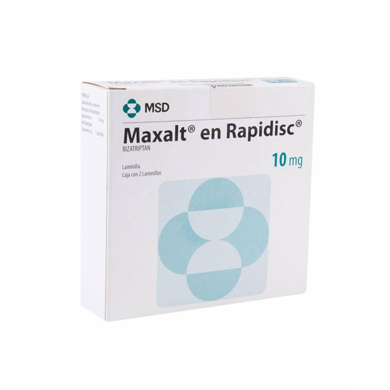 Maxalt en Rapidisc 10 mg Caja Con 2 Laminillas 