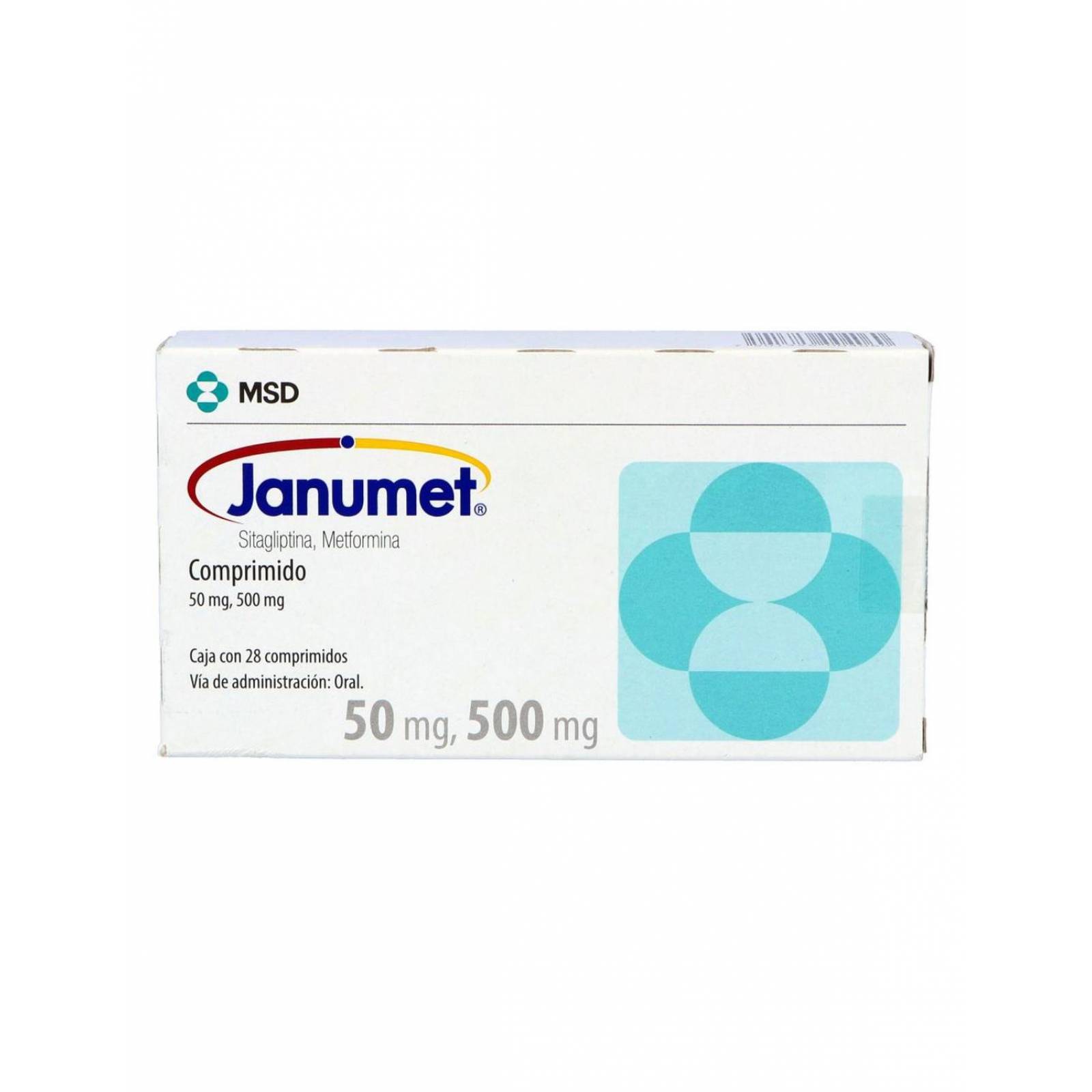 Janumet 50 mg / 500 mg Caja Con 28 Comprimidos 