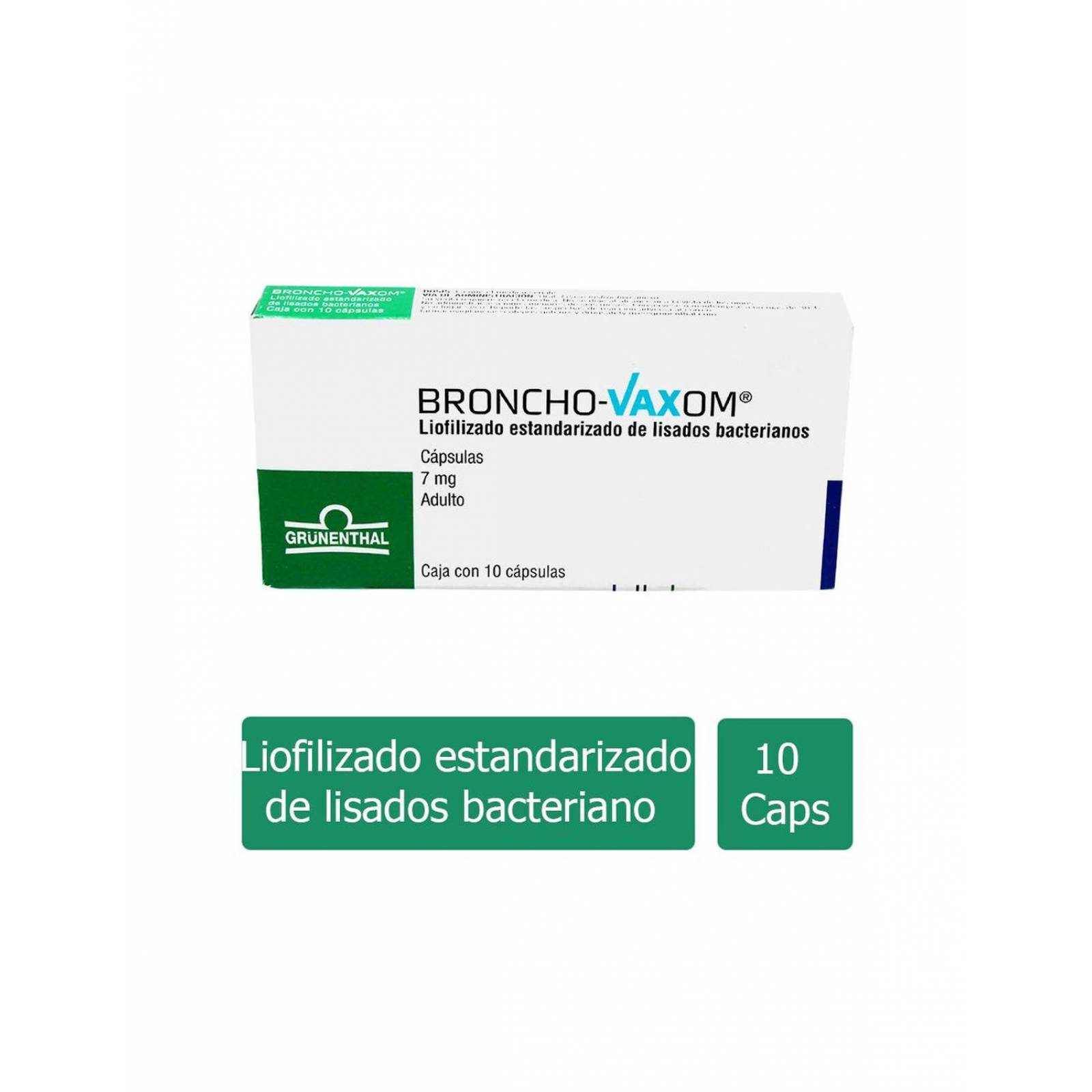 Broncho Vaxom Adulto 7 mg Caja Con 10 Cápsulas 