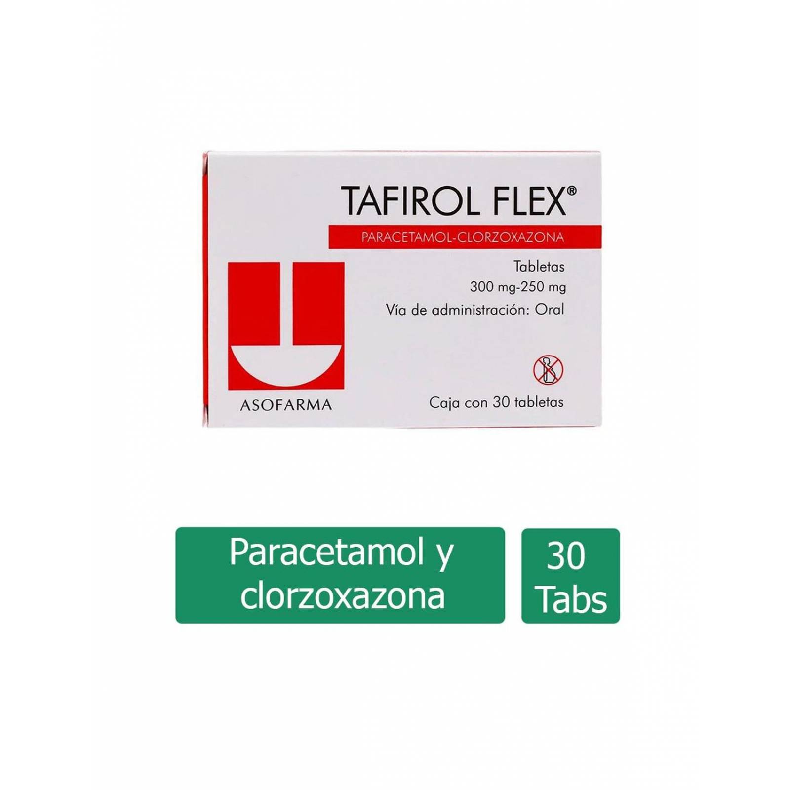 Tafirol Flex 300 mg /250 mg Caja Con 30 Tabletas 
