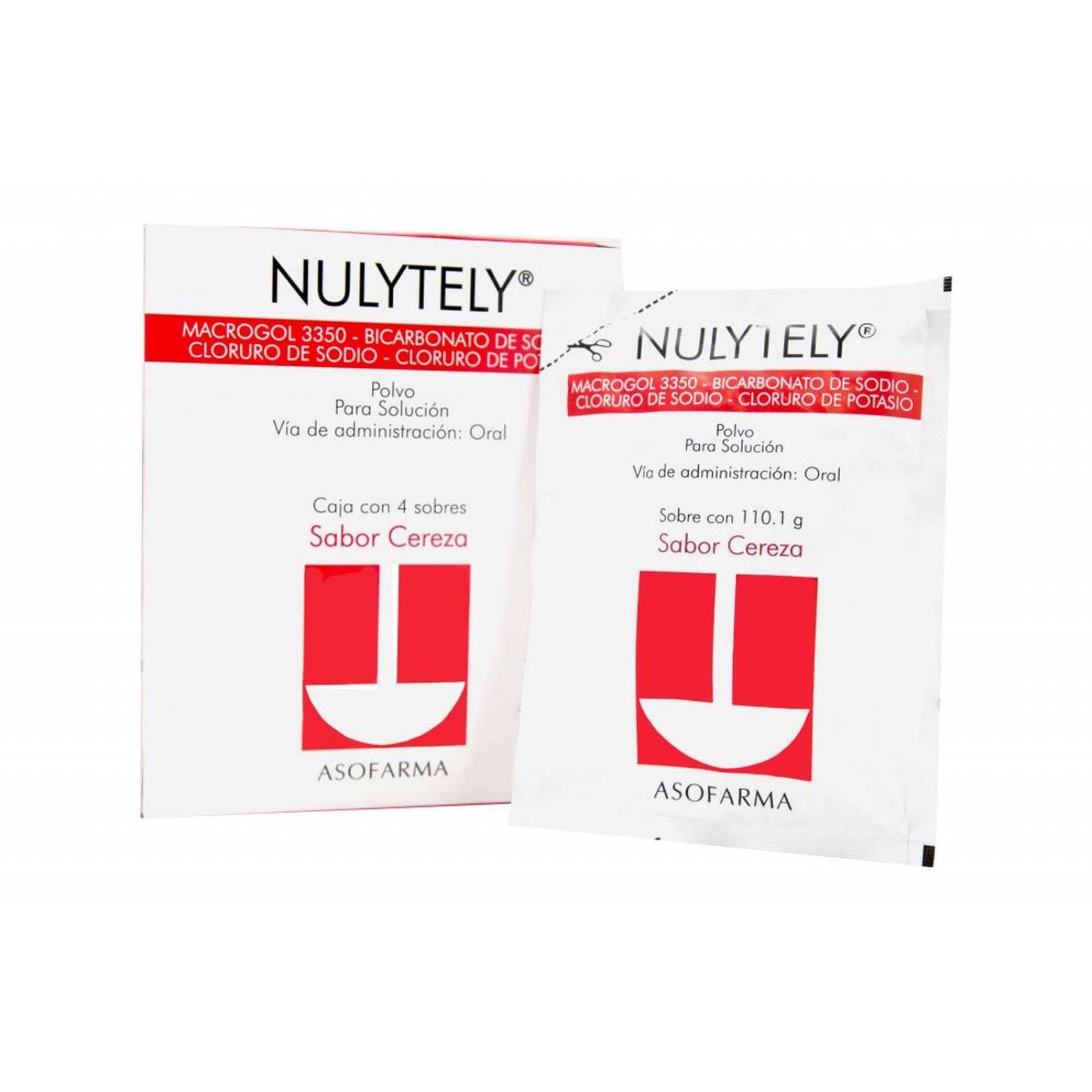 Nulytely Polvo Sabor Cereza Caja Con 4 Sobres Con 110.1 g 