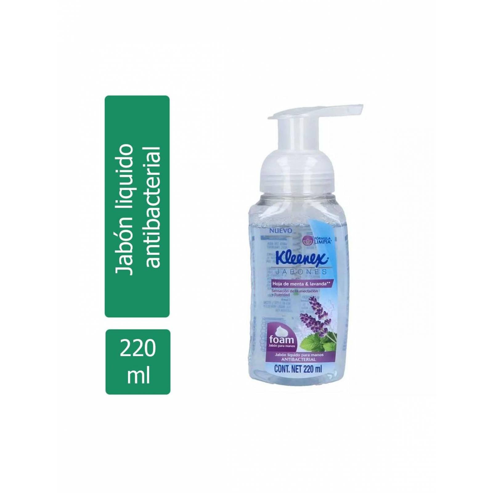 Jabón Liquido Kleenex Menta-Lavanda Contenido 220 mL 