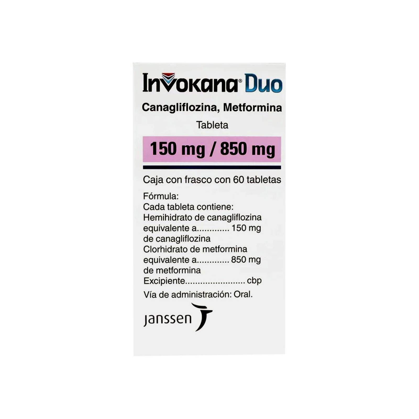 Invokana Duo 150 mg / 850 mg Caja Con 60 Tabletas 
