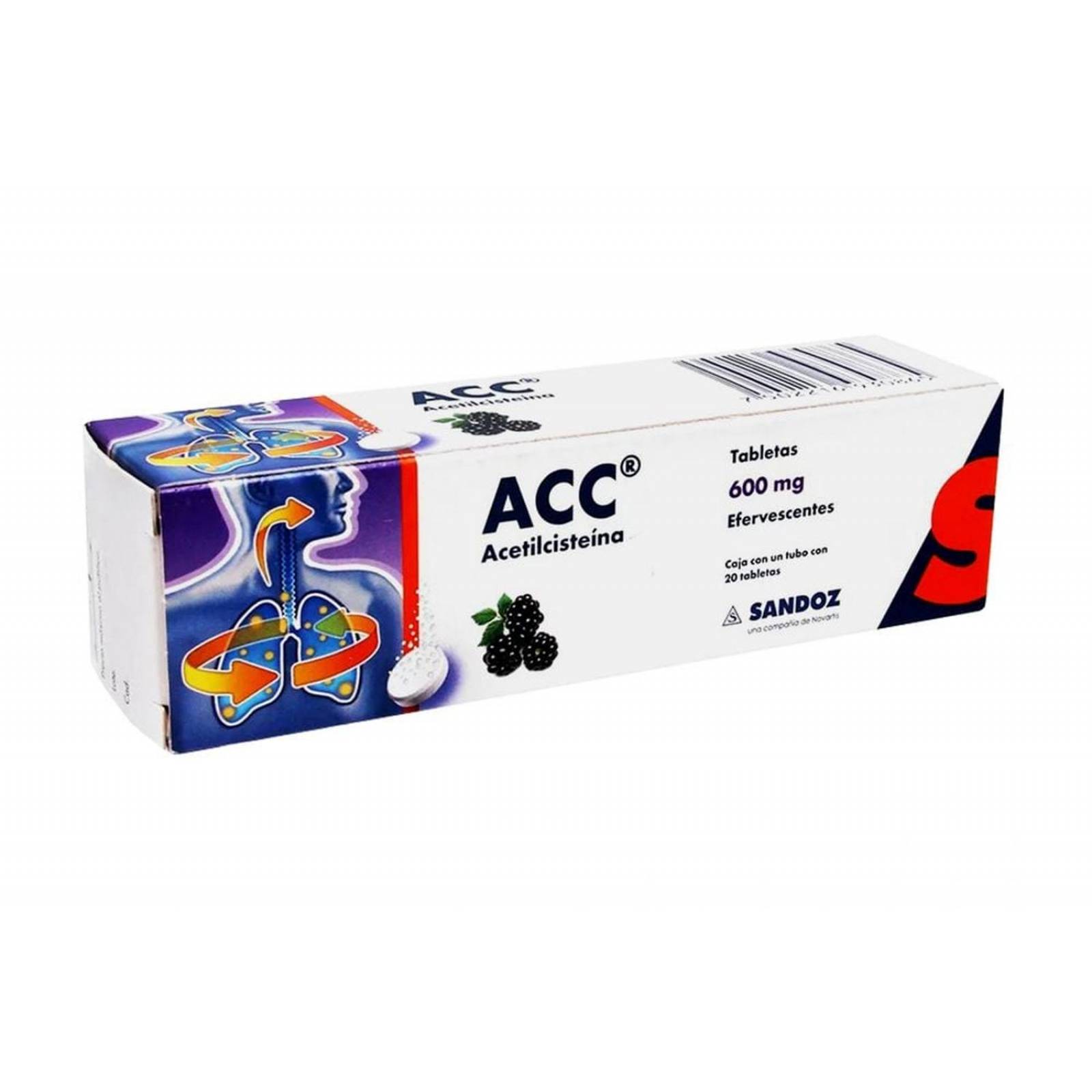 Acc 600 mg Caja Con Tubo Con 20 Tabletas 