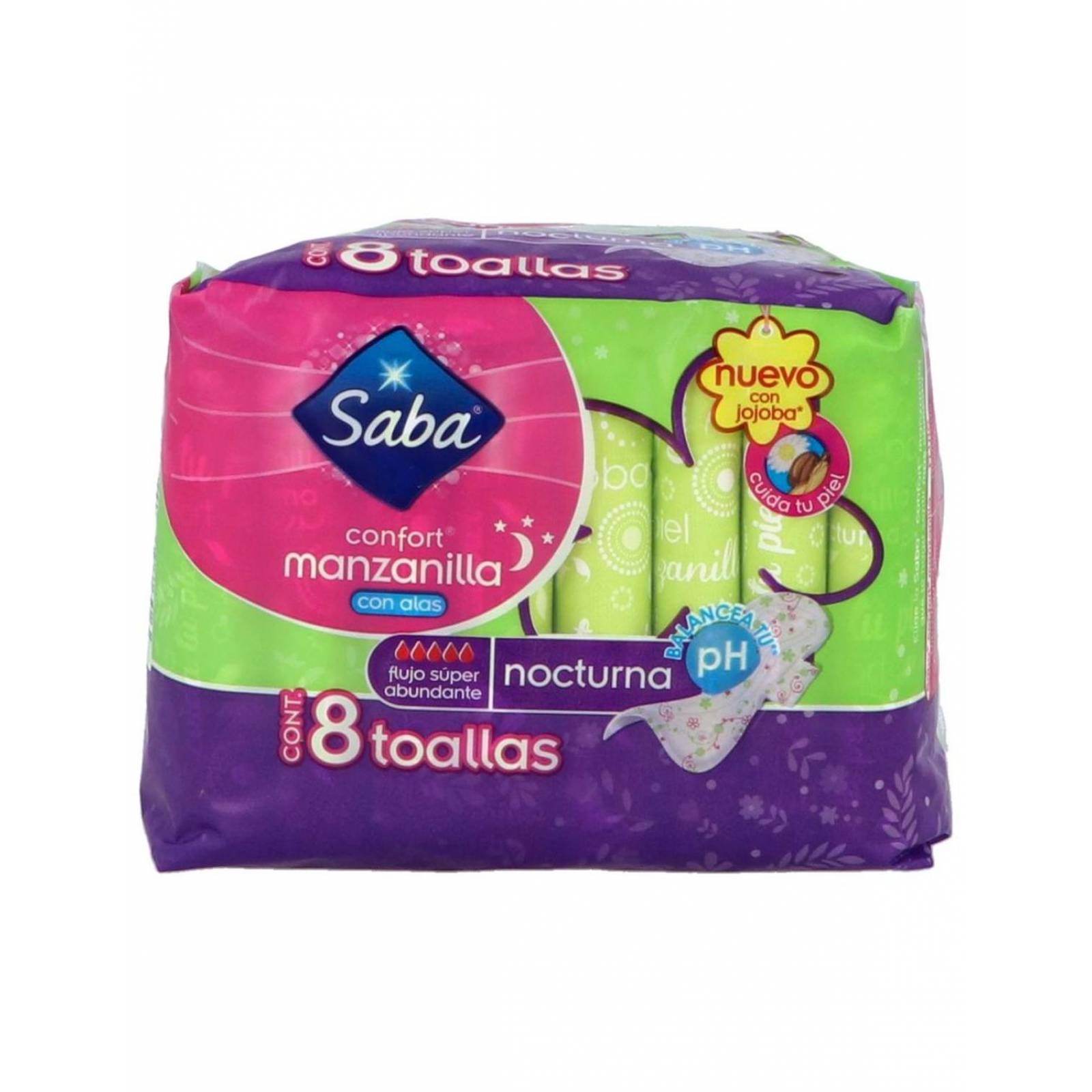 Saba Confort Manzanilla Con Alas Paquete Con 8 Toallas - Nocturna 