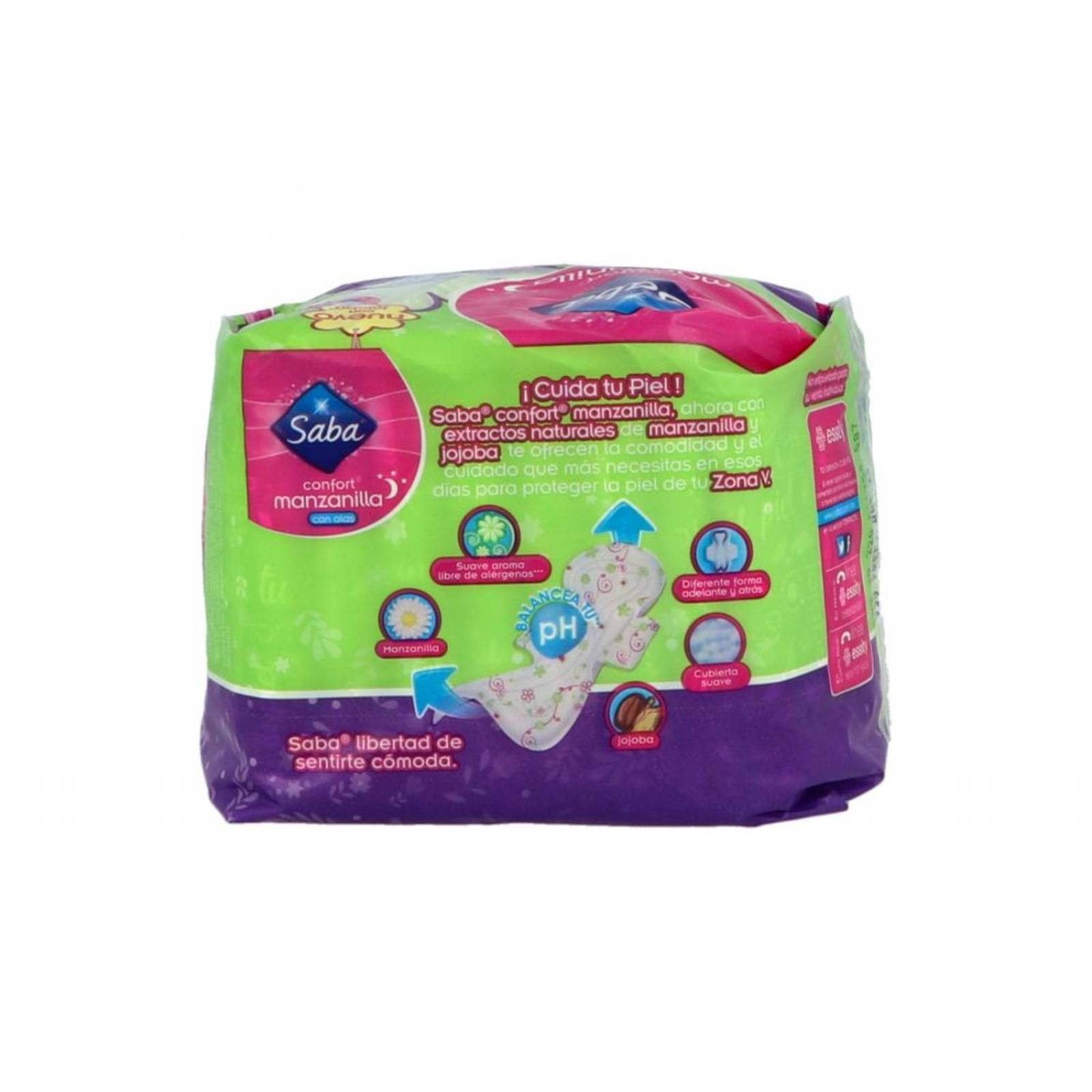 Saba Confort Manzanilla Con Alas Paquete Con 8 Toallas - Nocturna 