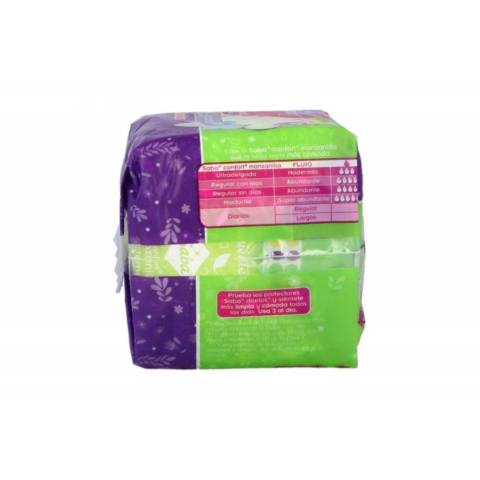 Saba Confort Manzanilla Con Alas Paquete Con 8 Toallas - Nocturna 