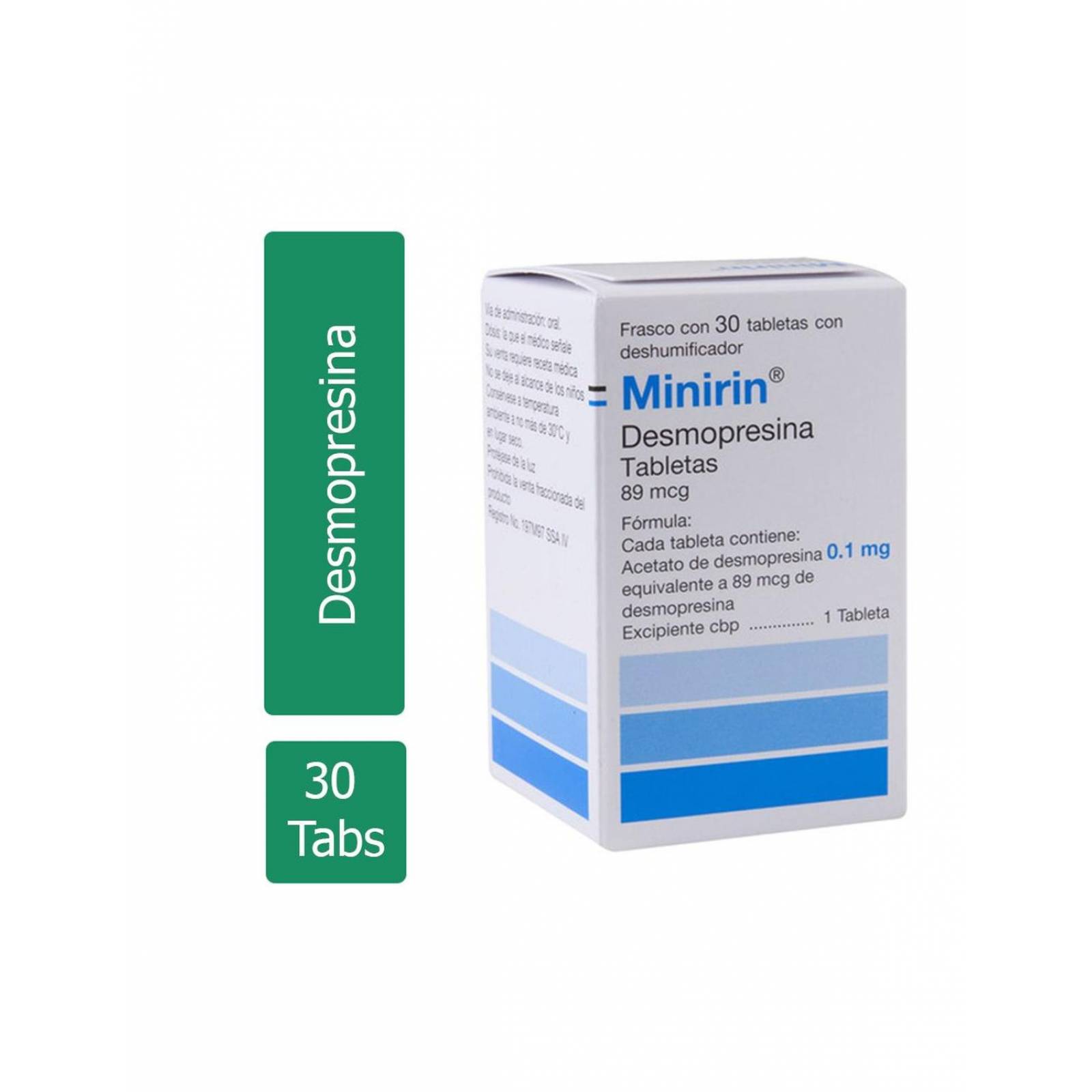 Minirin .1 mg Caja Con Frasco Con 30 Tabletas 