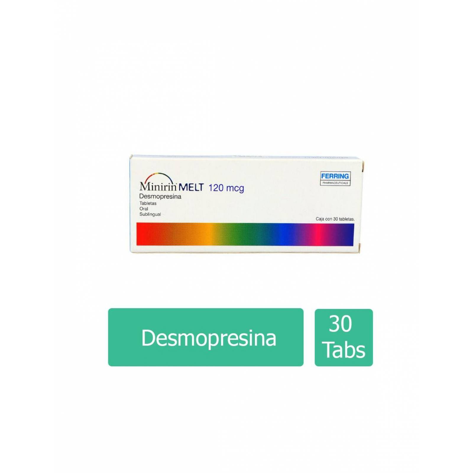 Minirin Melt 120 Mcg Caja Con 30 Tabletas 
