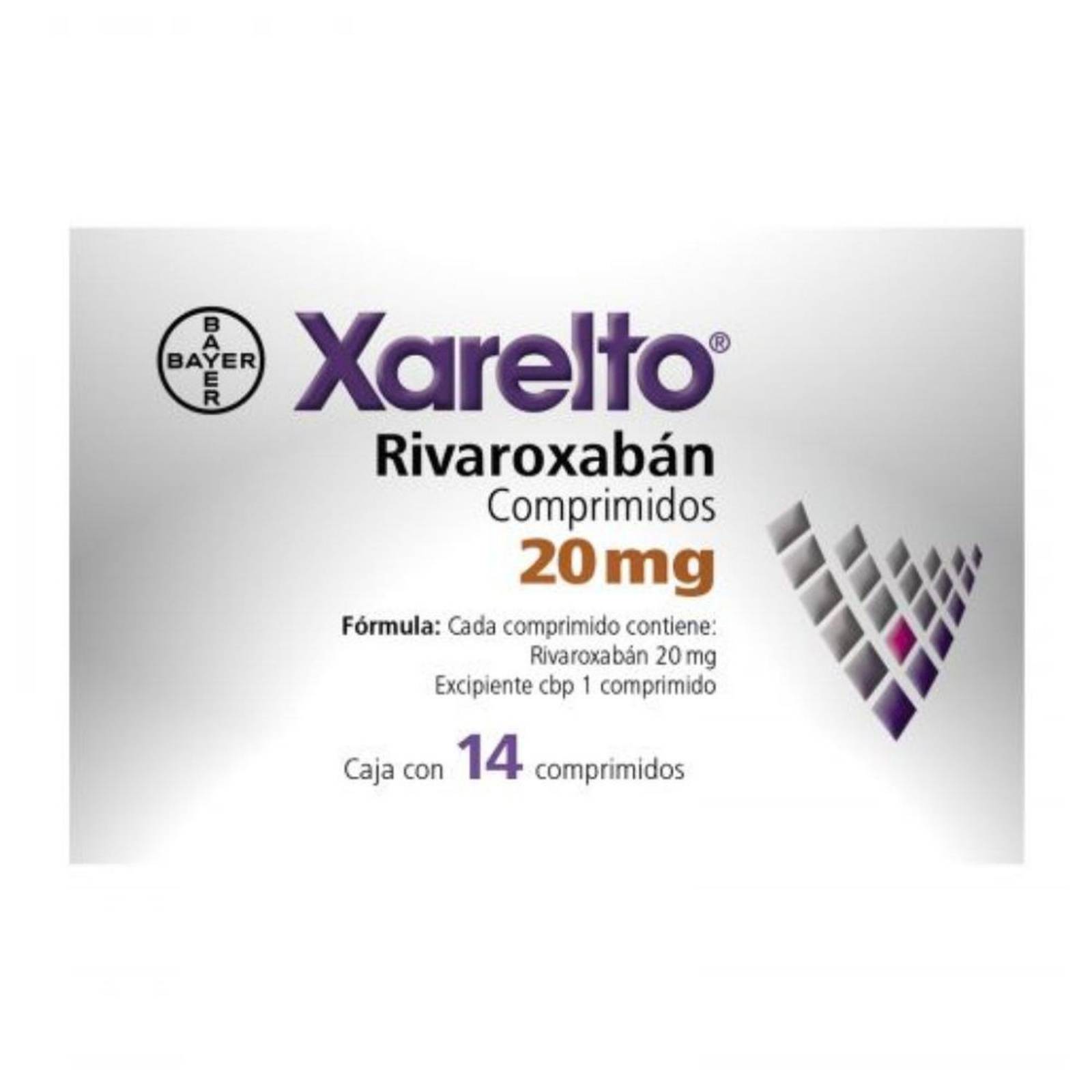 Xarelto 20 mg Caja Con 14 Comprimidos 