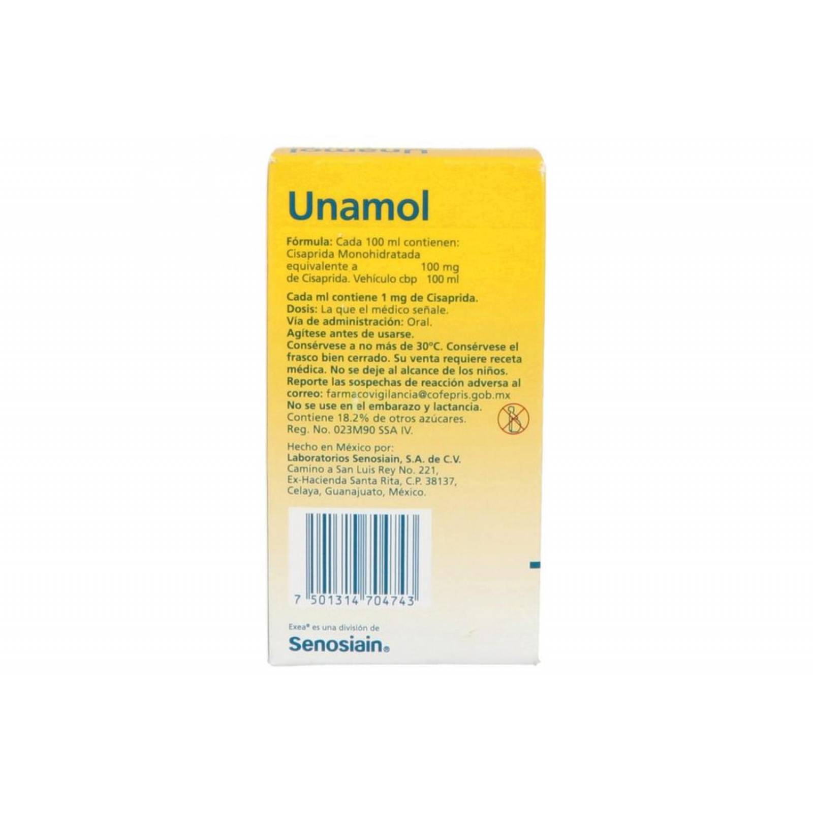 Unamol Suspensión 1 mg / mL Caja Con Frasco Con 60 mL 