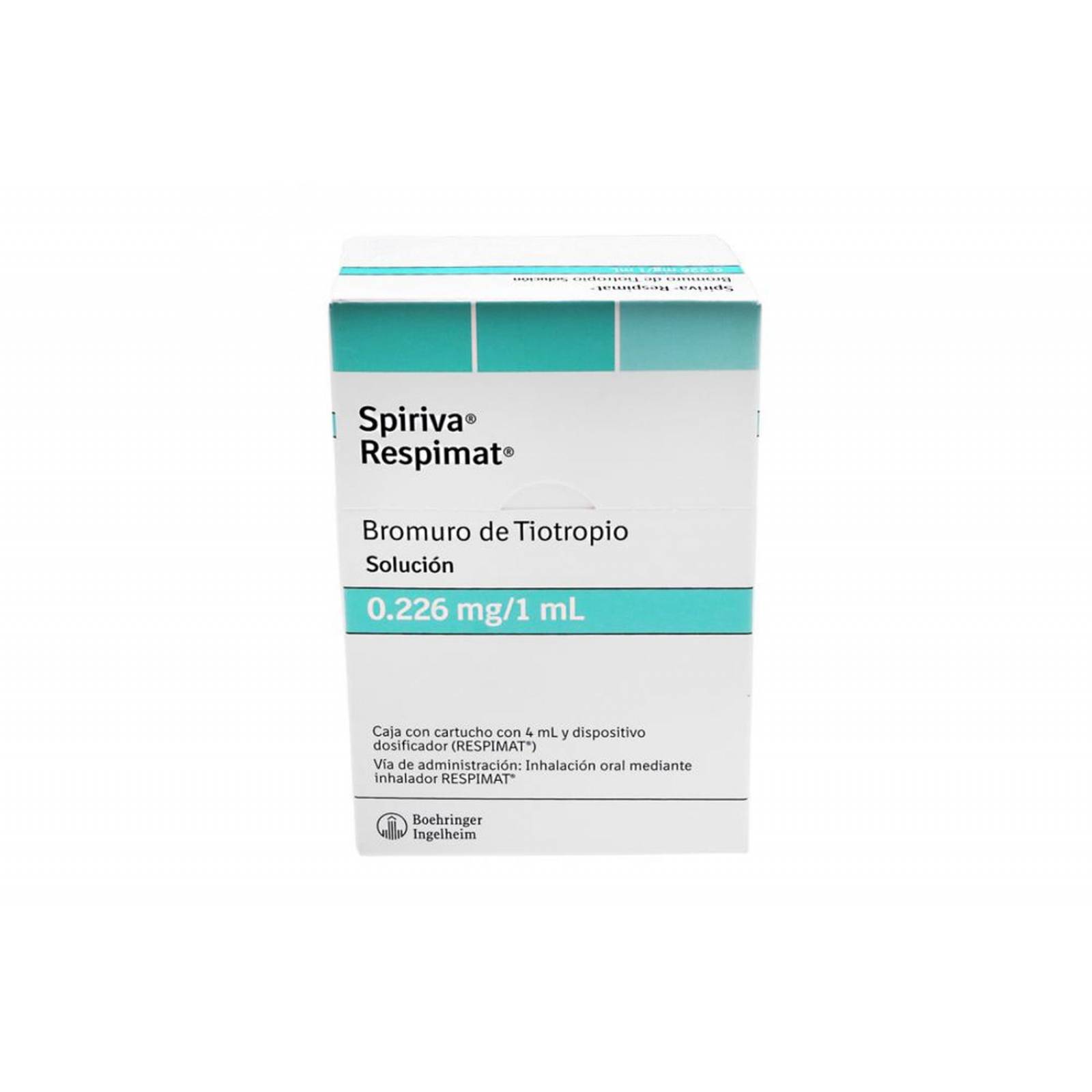 Spiriva Respimat Solución 0.226mg/1mL Caja Con Cartucho Con 4mL y Dispositivo 