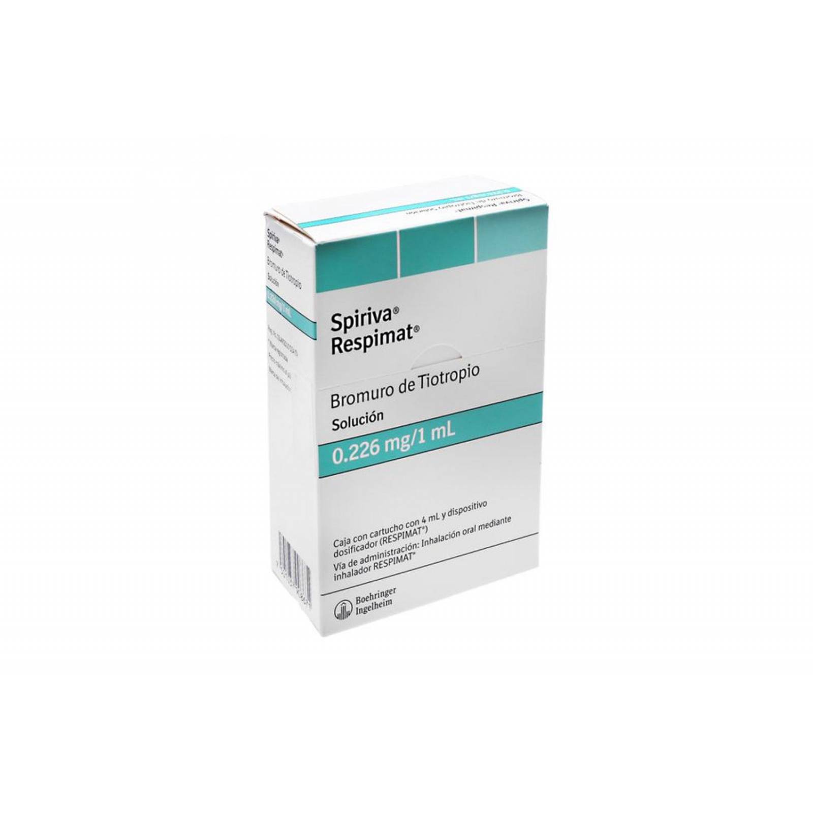 Spiriva Respimat Solución 0.226mg/1mL Caja Con Cartucho Con 4mL y Dispositivo 