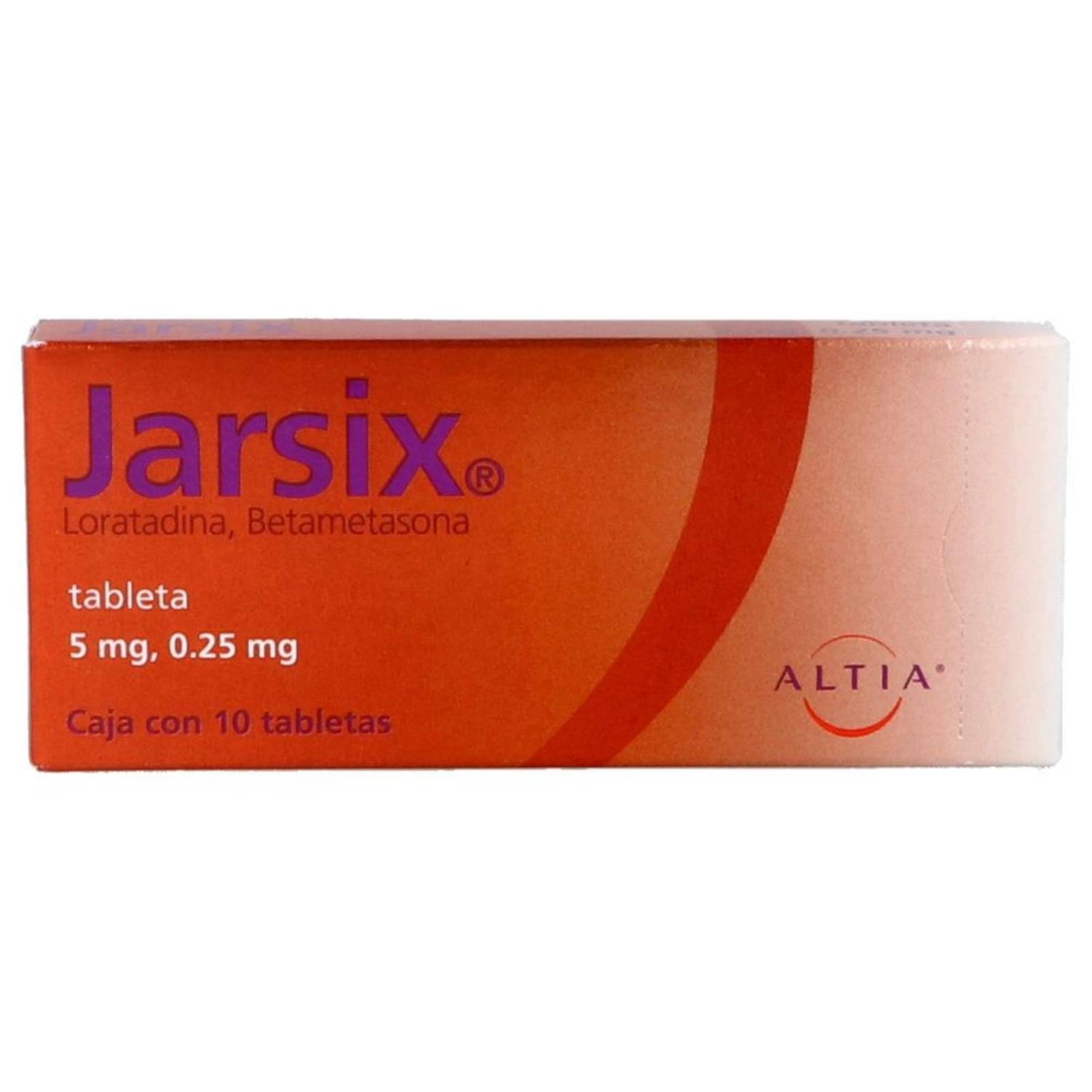 Jarsix 5 mg/0.25 mg 10 Tabletas 
