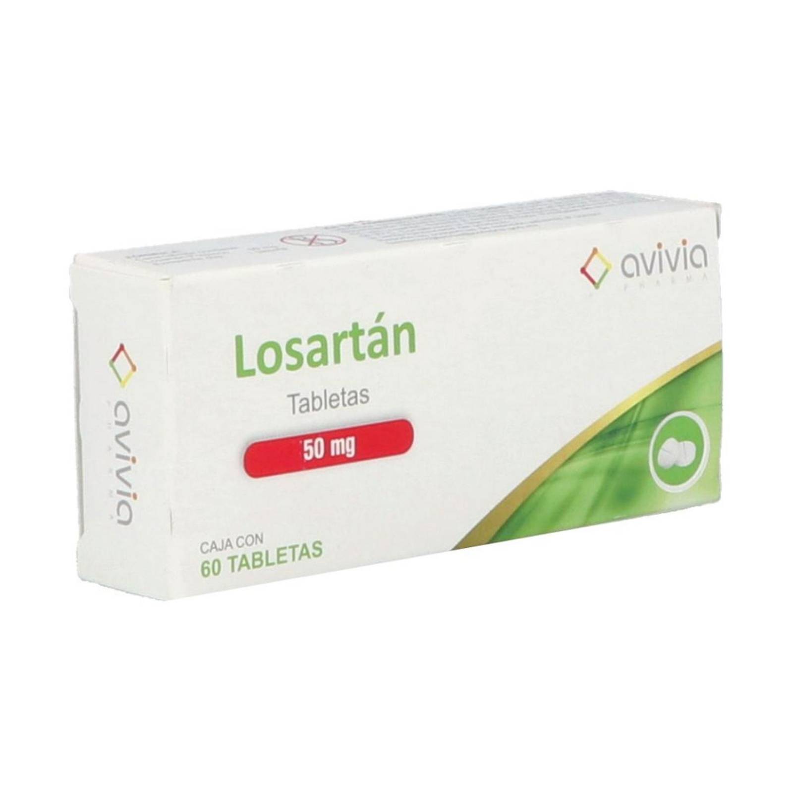 Losartán 50 mg Caja Con 60 Compirmidos 