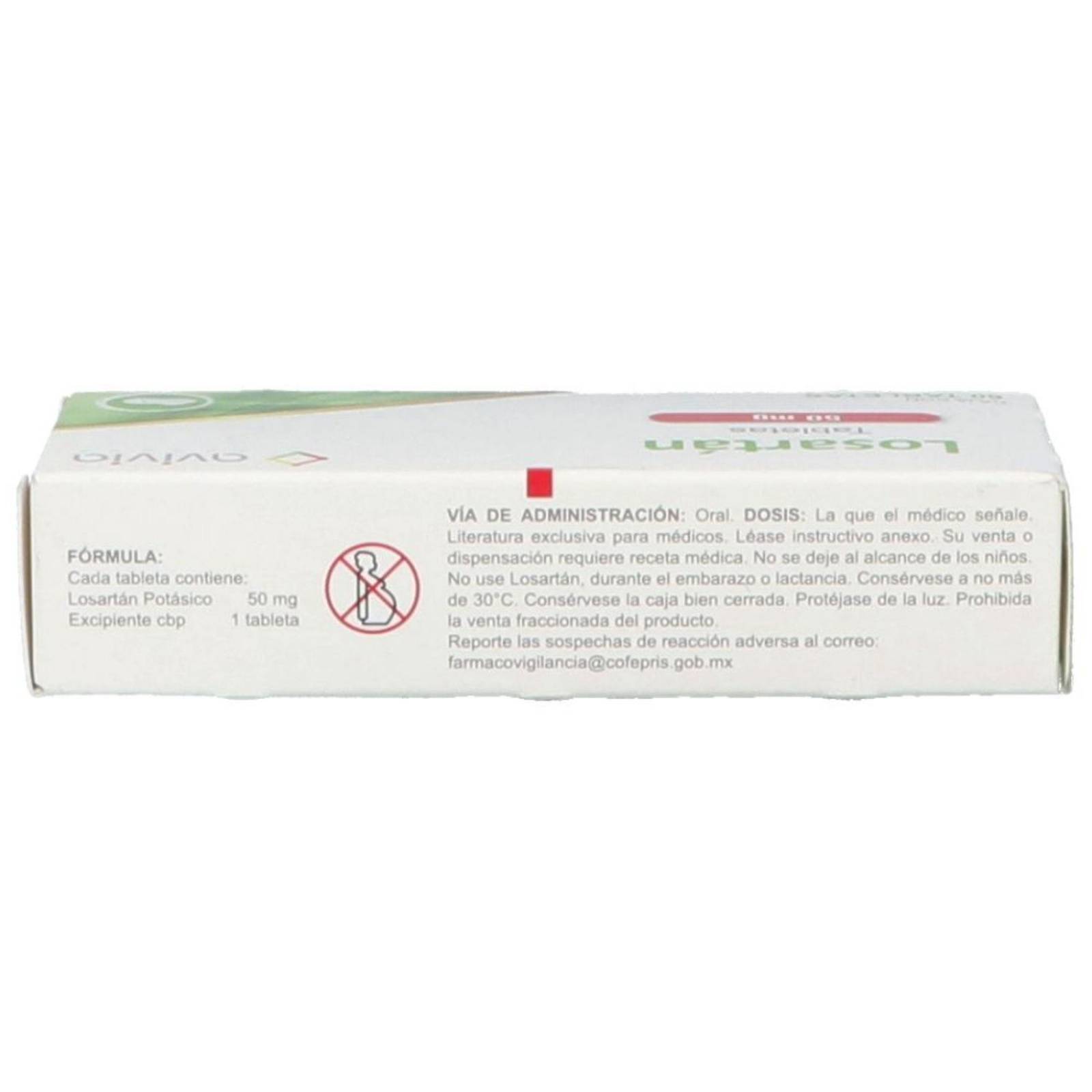 Losartán 50 mg Caja Con 60 Compirmidos 