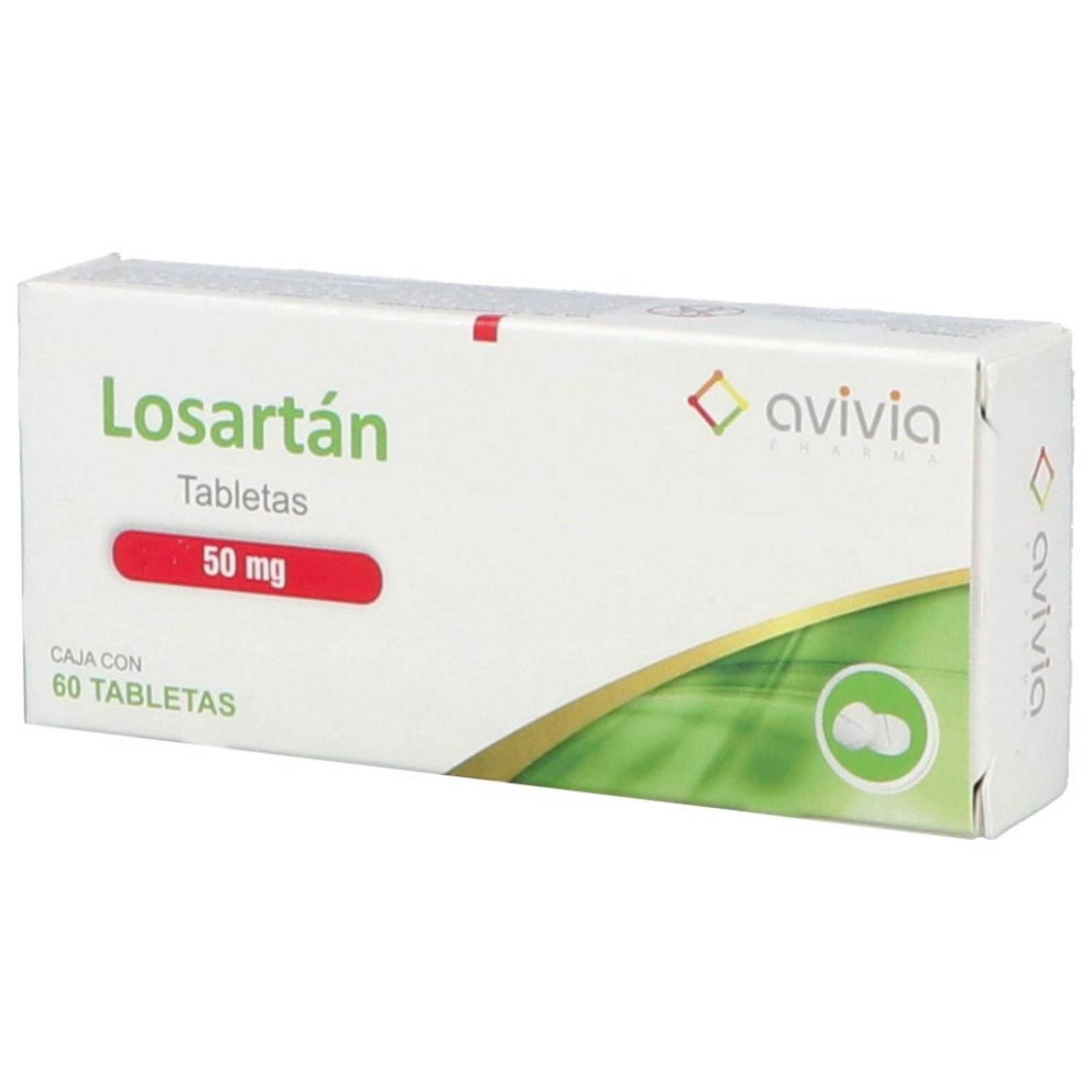 Losartán 50 mg Caja Con 60 Compirmidos 
