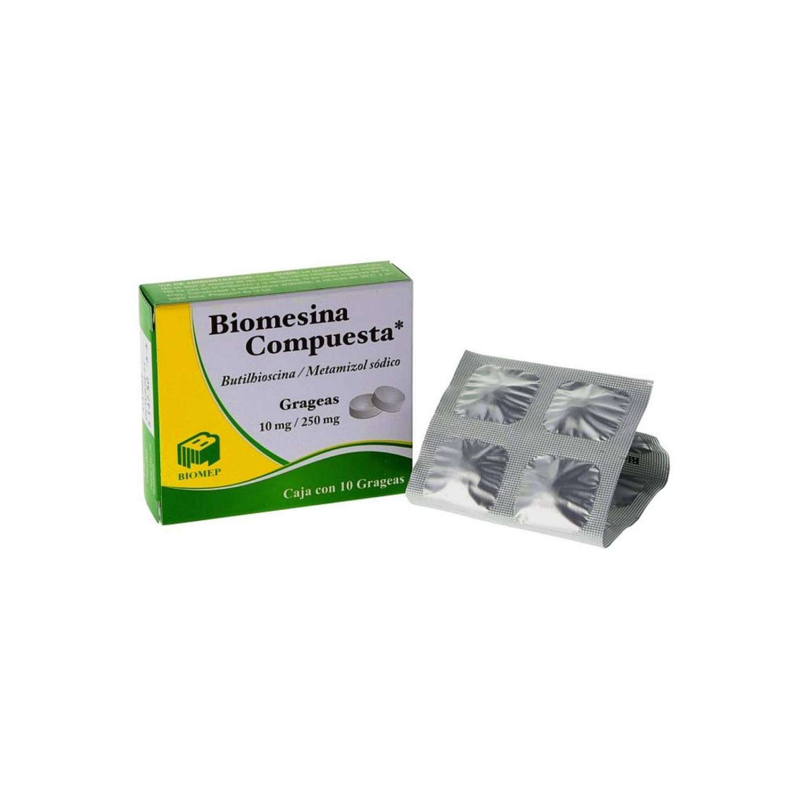 BIOMESINA COMPTABUTILHIOS/METAM10/250MGC/10GRAS 