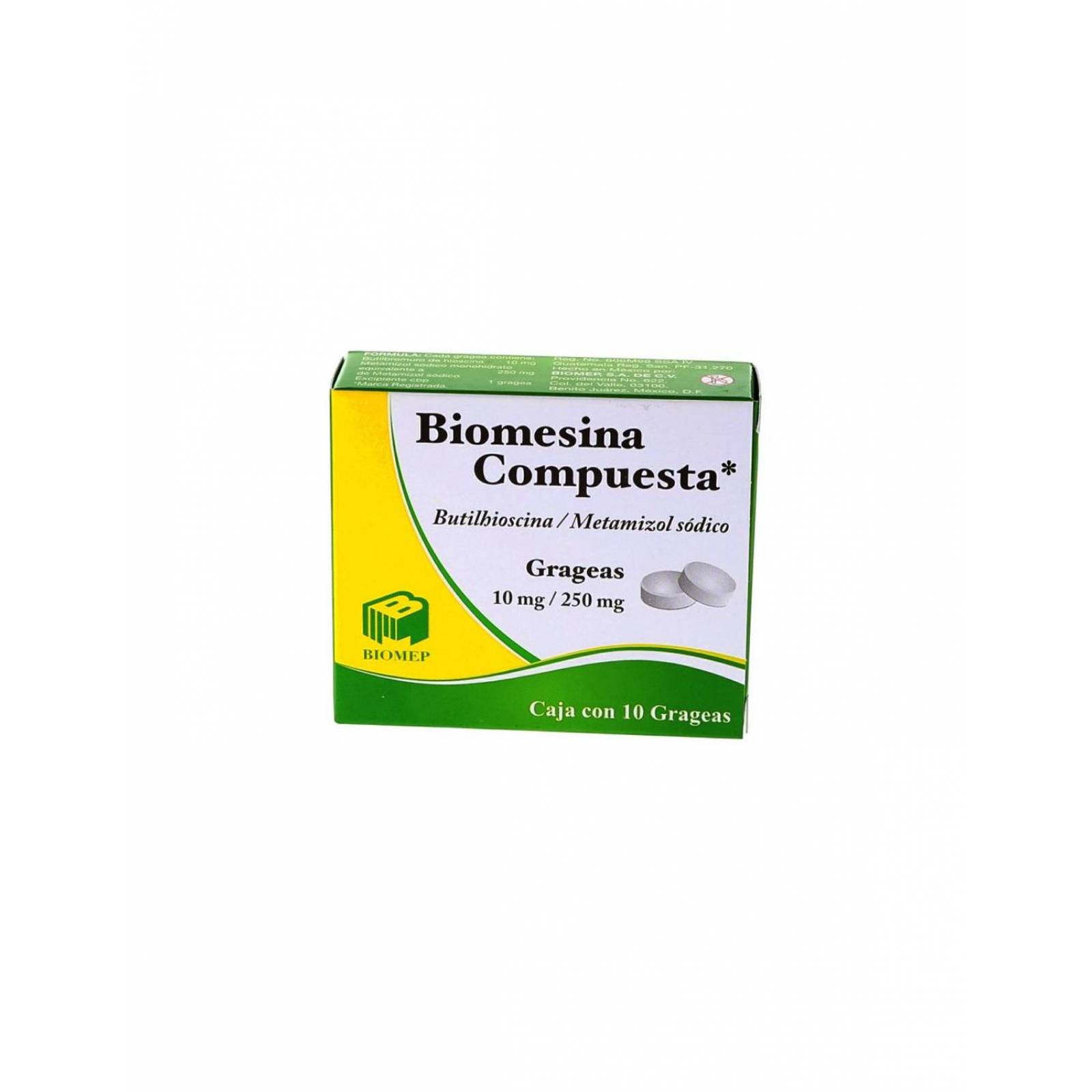 BIOMESINA COMPTABUTILHIOS/METAM10/250MGC/10GRAS 