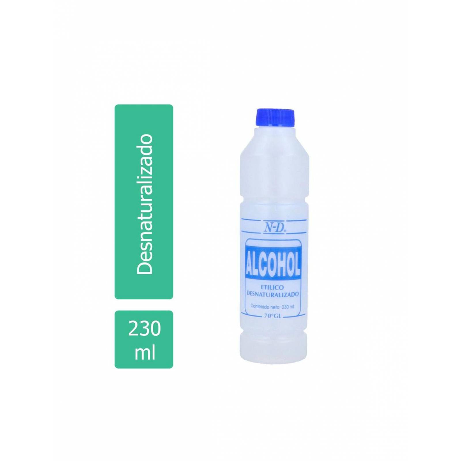 Alcohol Etílico Desnaturalizado 70 GL Botella Con 230 mL 