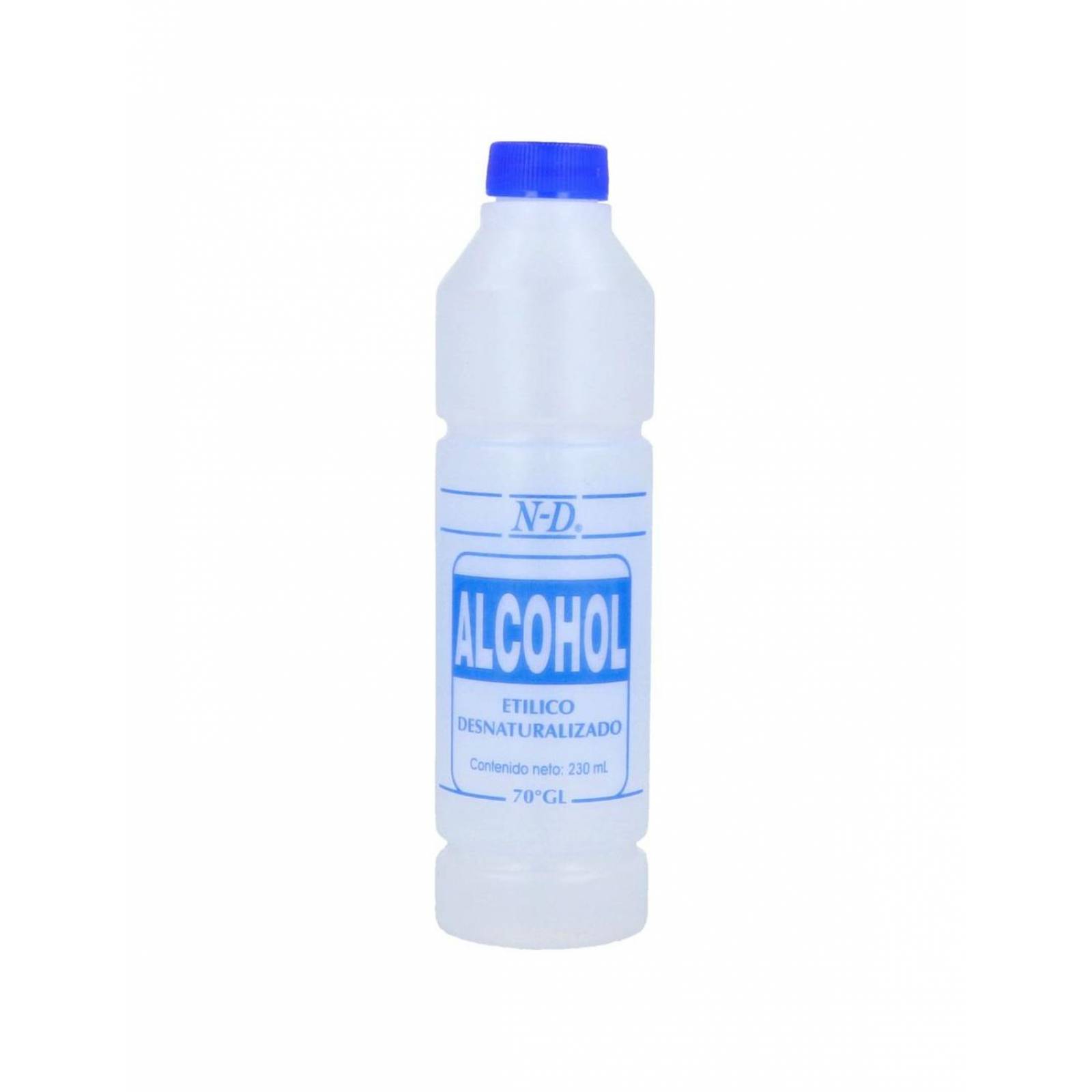 Alcohol Etílico Desnaturalizado 70 GL Botella Con 230 mL 