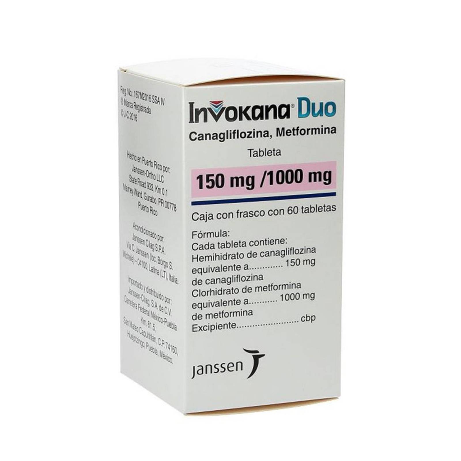 Invokana Duo 150 mg / 1000 mg Caja Con 60 Tabletas 